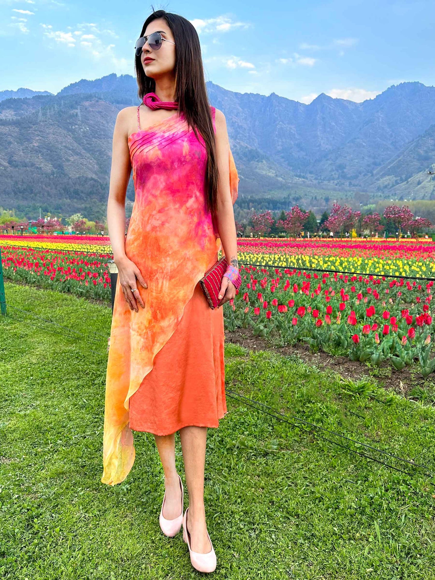 IVANNA PARISIAN PASSION PURE CHIFFON DRESS