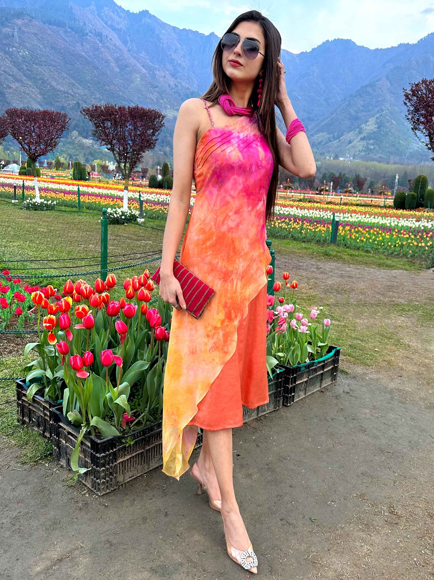 IVANNA PARISIAN PASSION PURE CHIFFON DRESS