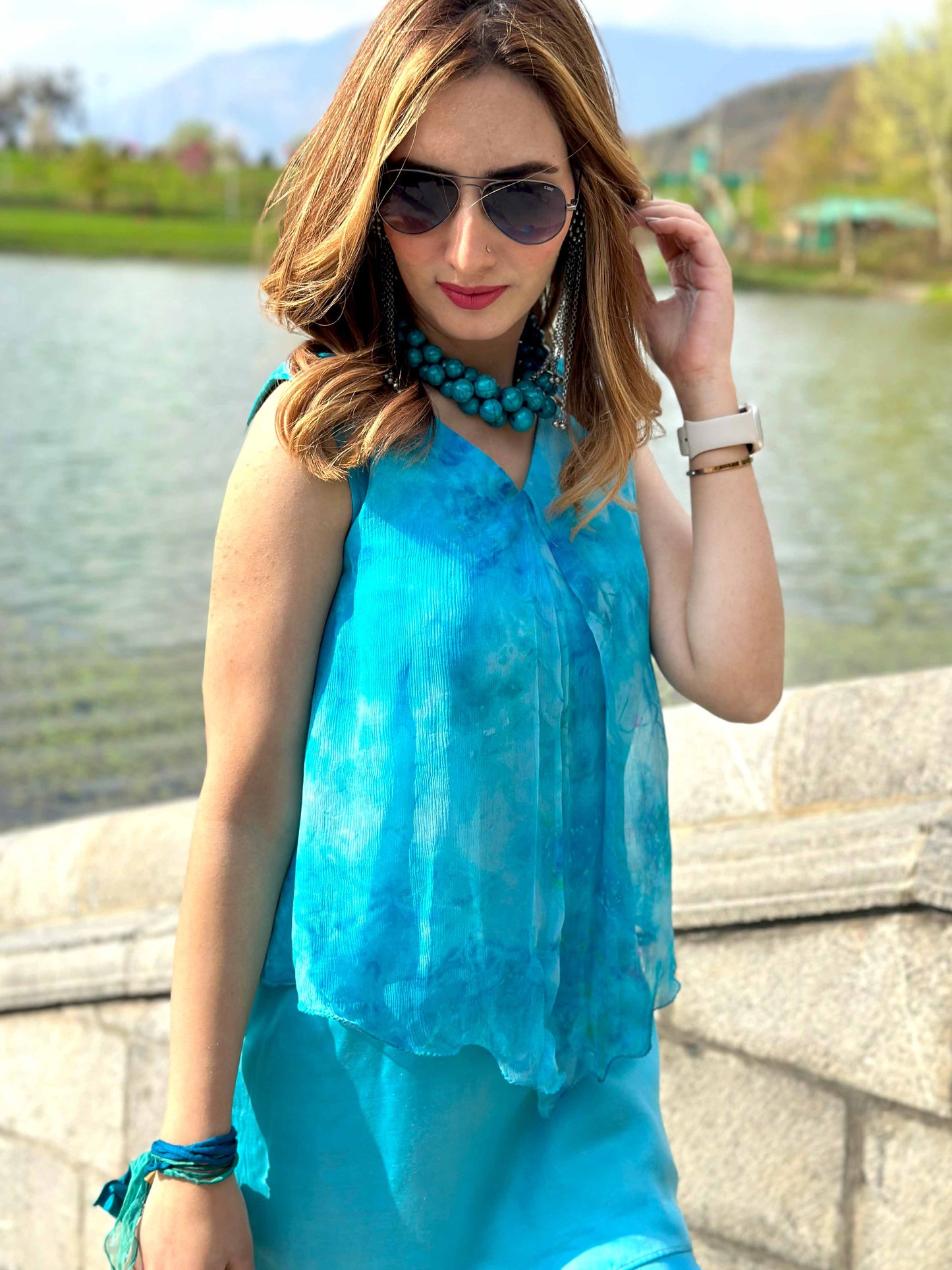 IRENE PARISIAN PASSION PURE CHIFFON TUNIC SET
