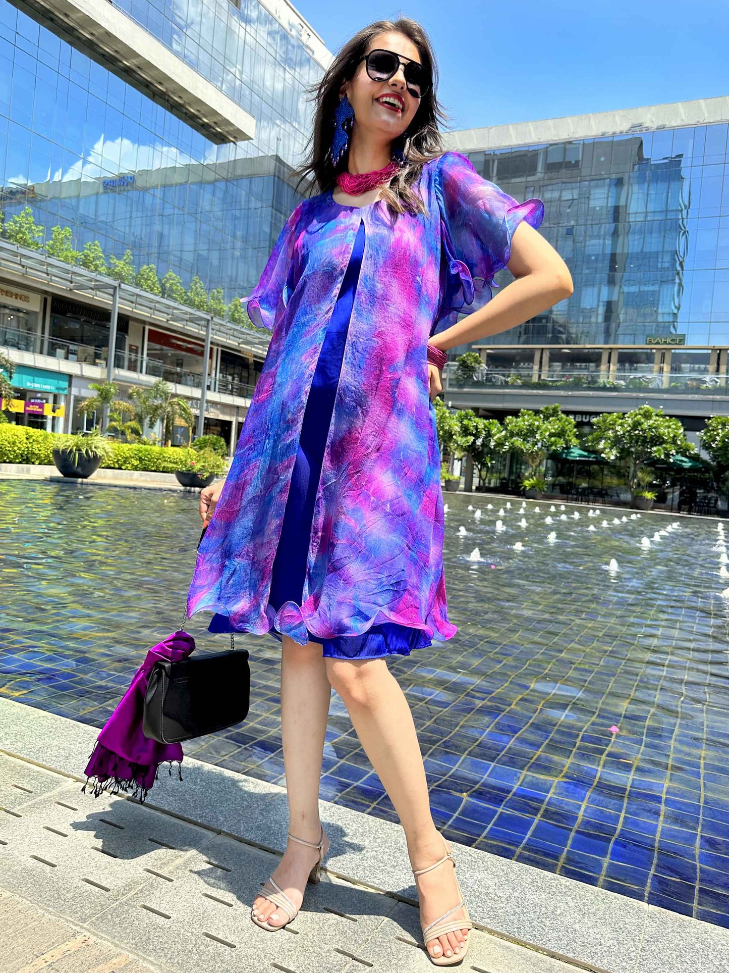 IRVINA PARISIAN PASSION PURE CHIFFON DRESS