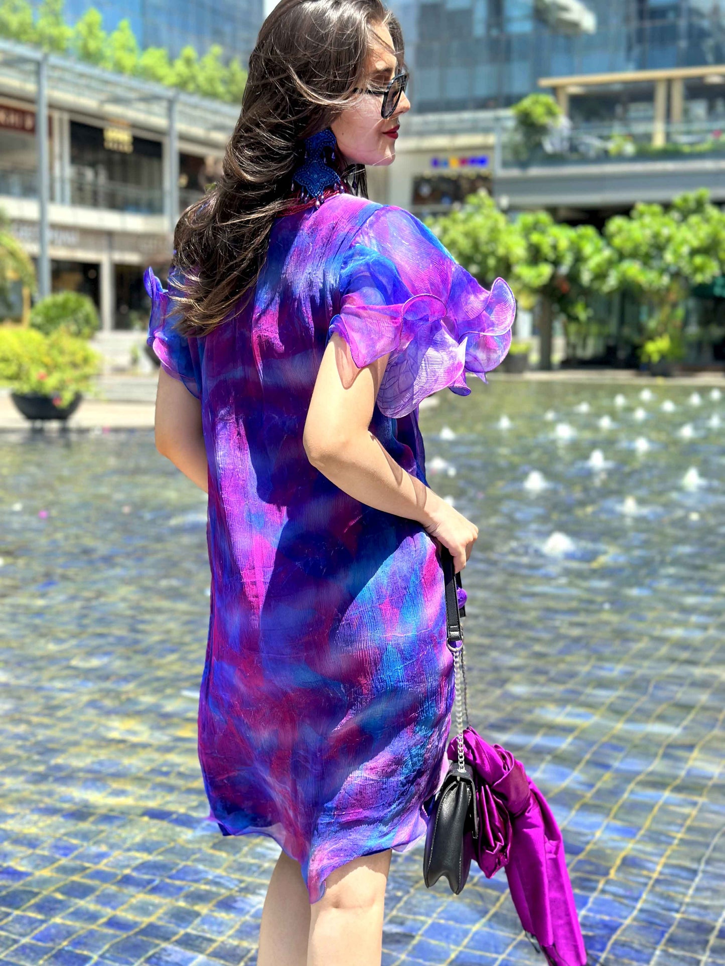 IRVINA PARISIAN PASSION PURE CHIFFON DRESS
