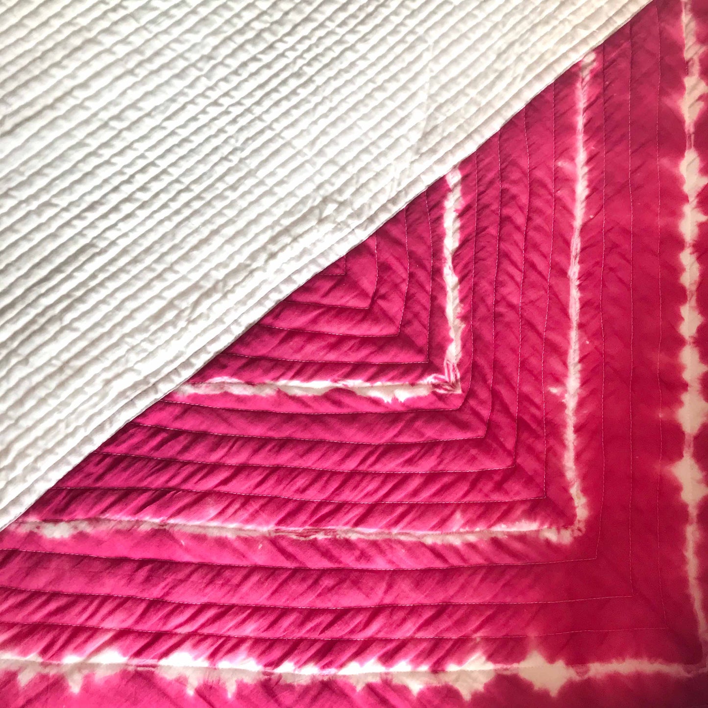 CELINE COLOUR CASCADE SHIBORI SHABANG QUILTED BEDCOVER SET