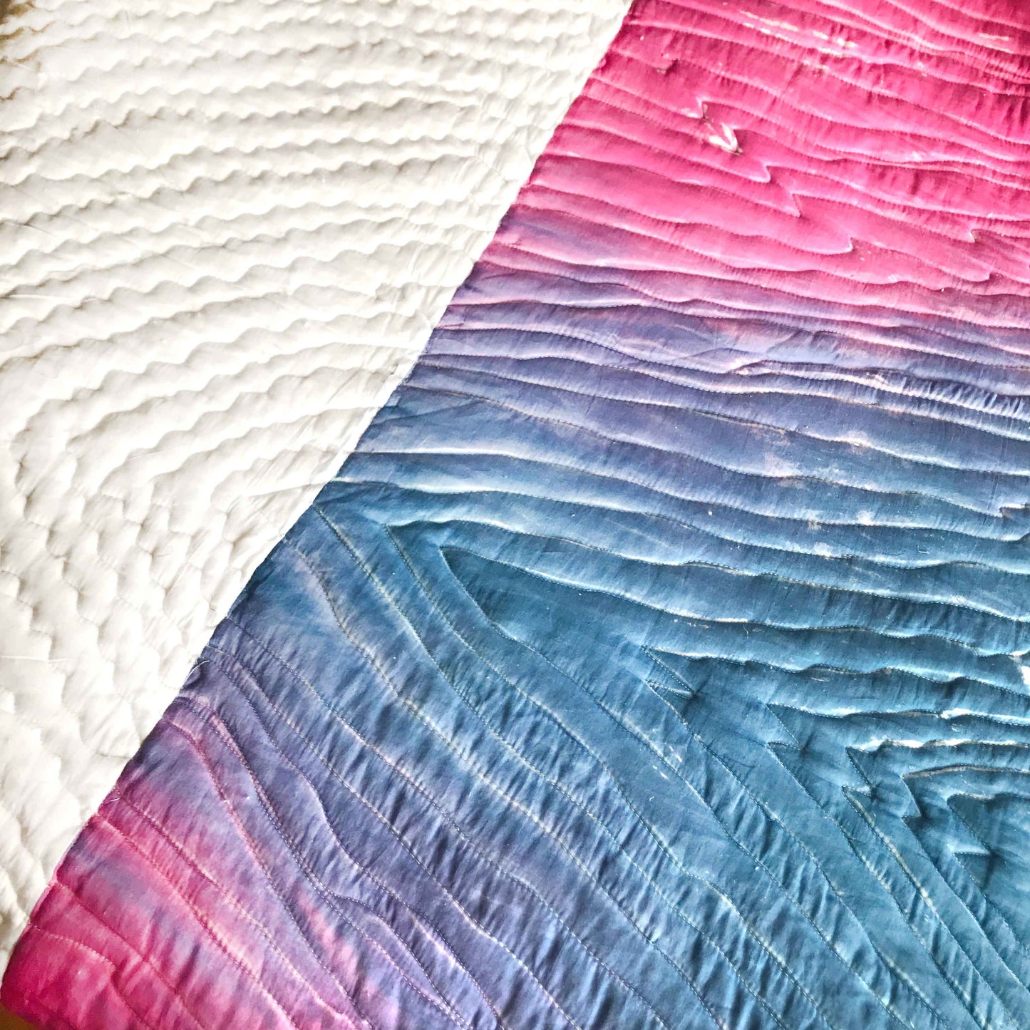 CHELSEA COLOUR CASCADE SHIBORI SHABANG QUILTED BEDCOVER SET