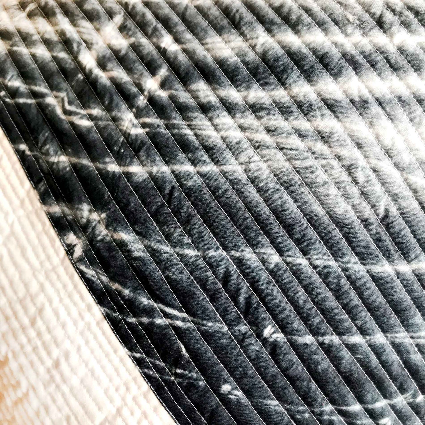 CHIMERA COLOUR CASCADE SHIBORI SHABANG QUILTED BEDCOVER SET