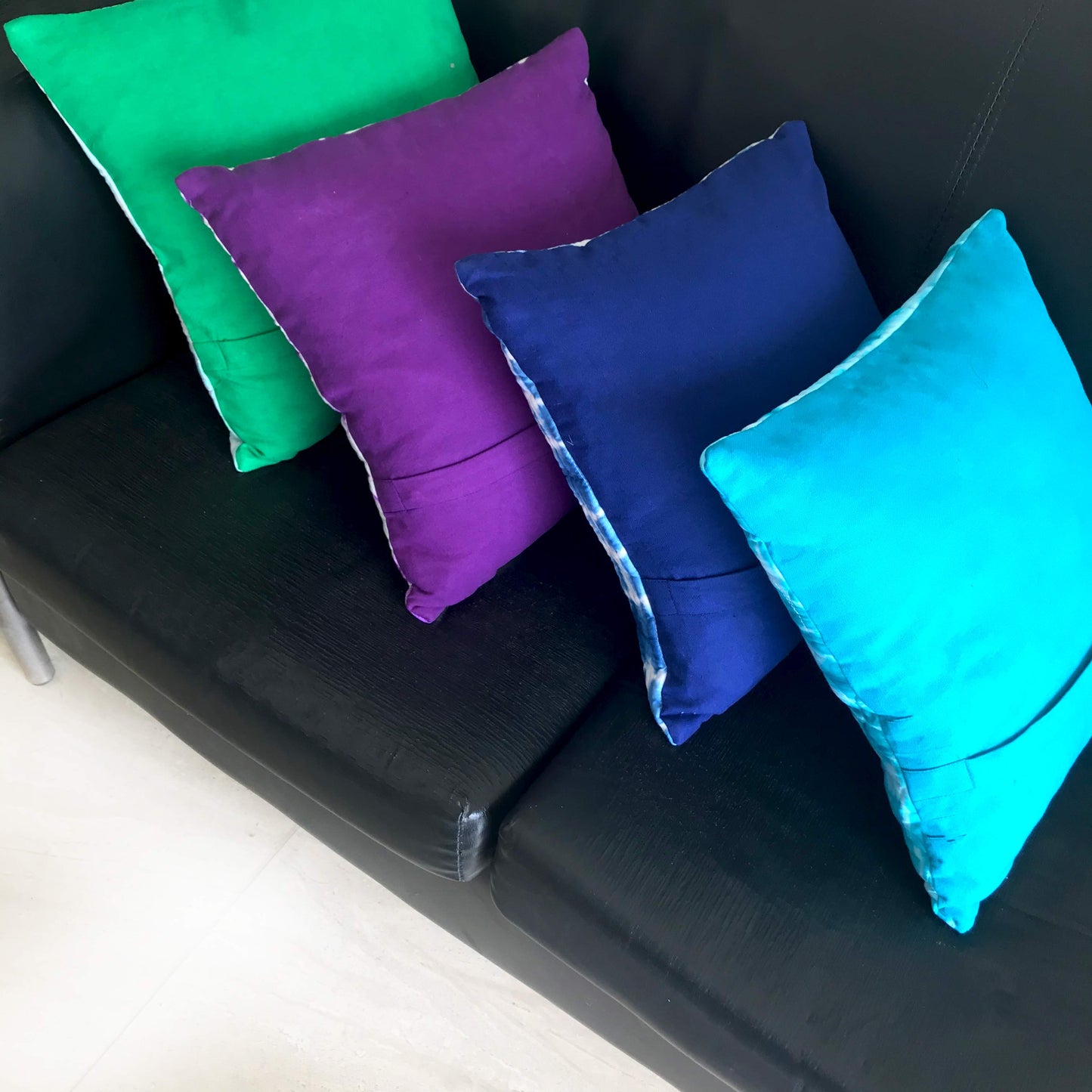 CLEMENTINE COLOUR CASCADE SHIBORI QUILTED CUSHION COVER SET
