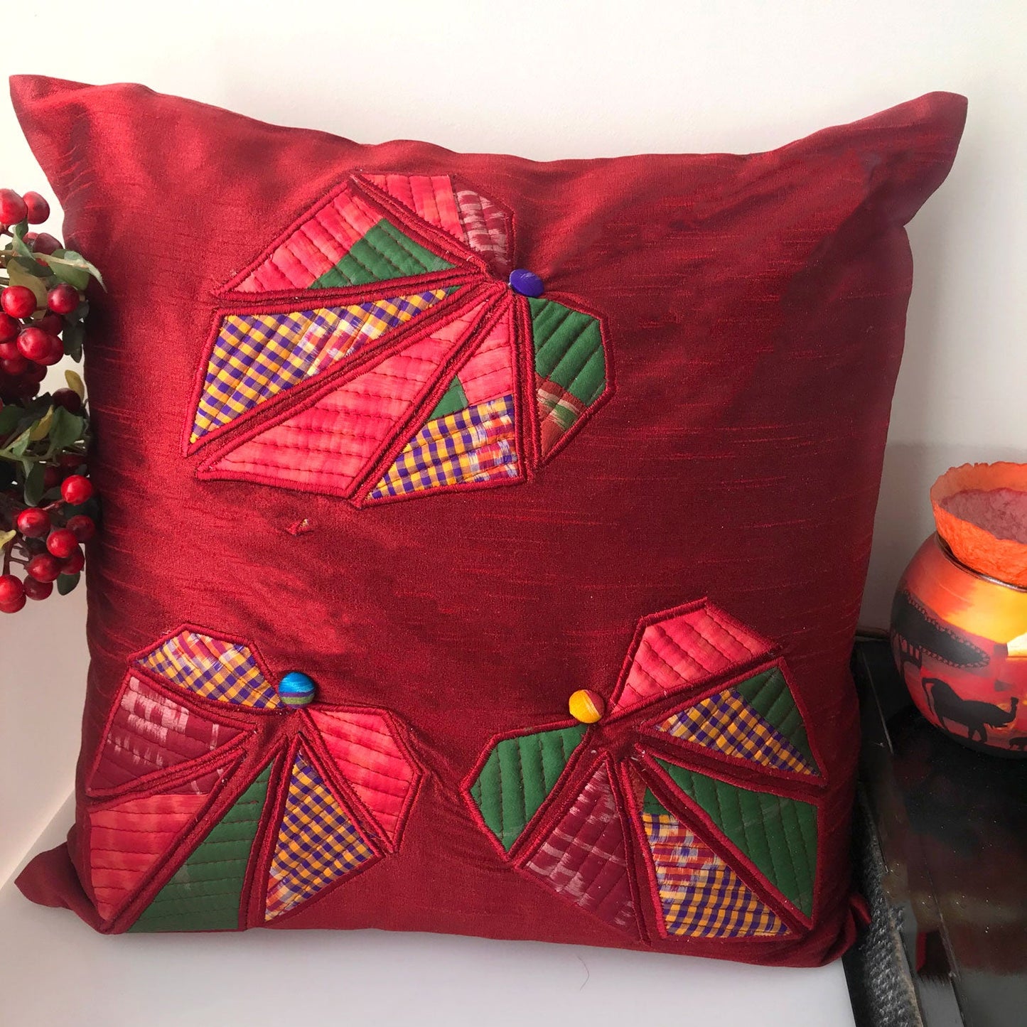 ELIZA SALZBURG SPRING APPLIQUE CUSHION COVER SET
