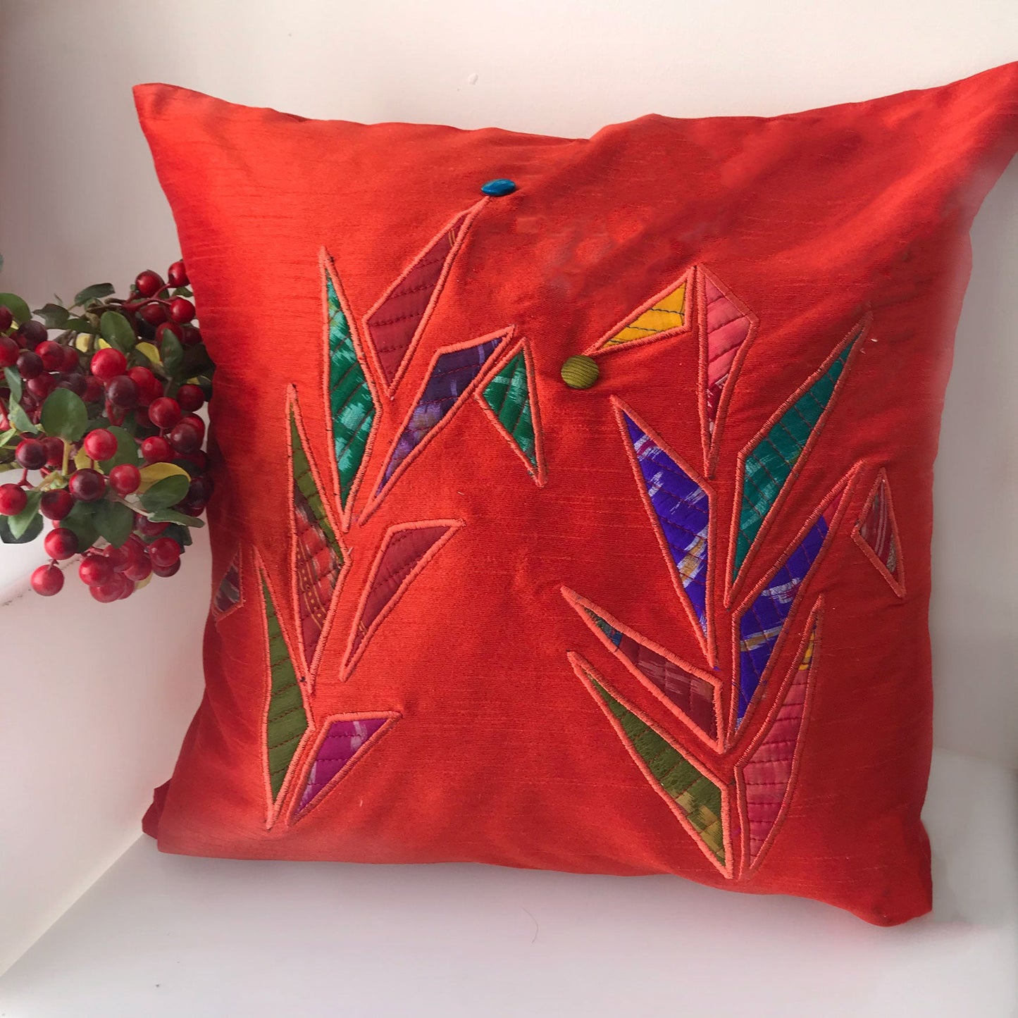 ELIZA SALZBURG SPRING APPLIQUE CUSHION COVER SET