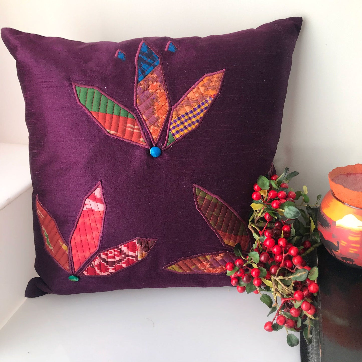ELIZA SALZBURG SPRING APPLIQUE CUSHION COVER SET