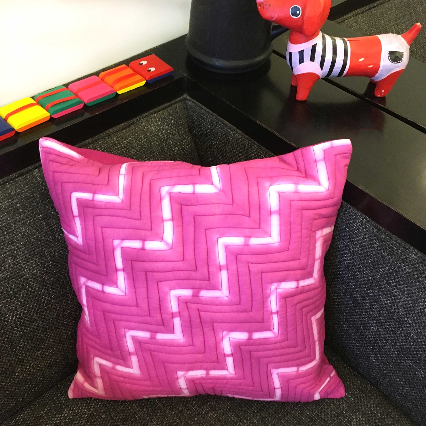 VANNAH LOVE ALWAYS SHIBORI QUILTED CUSHION COVER SET