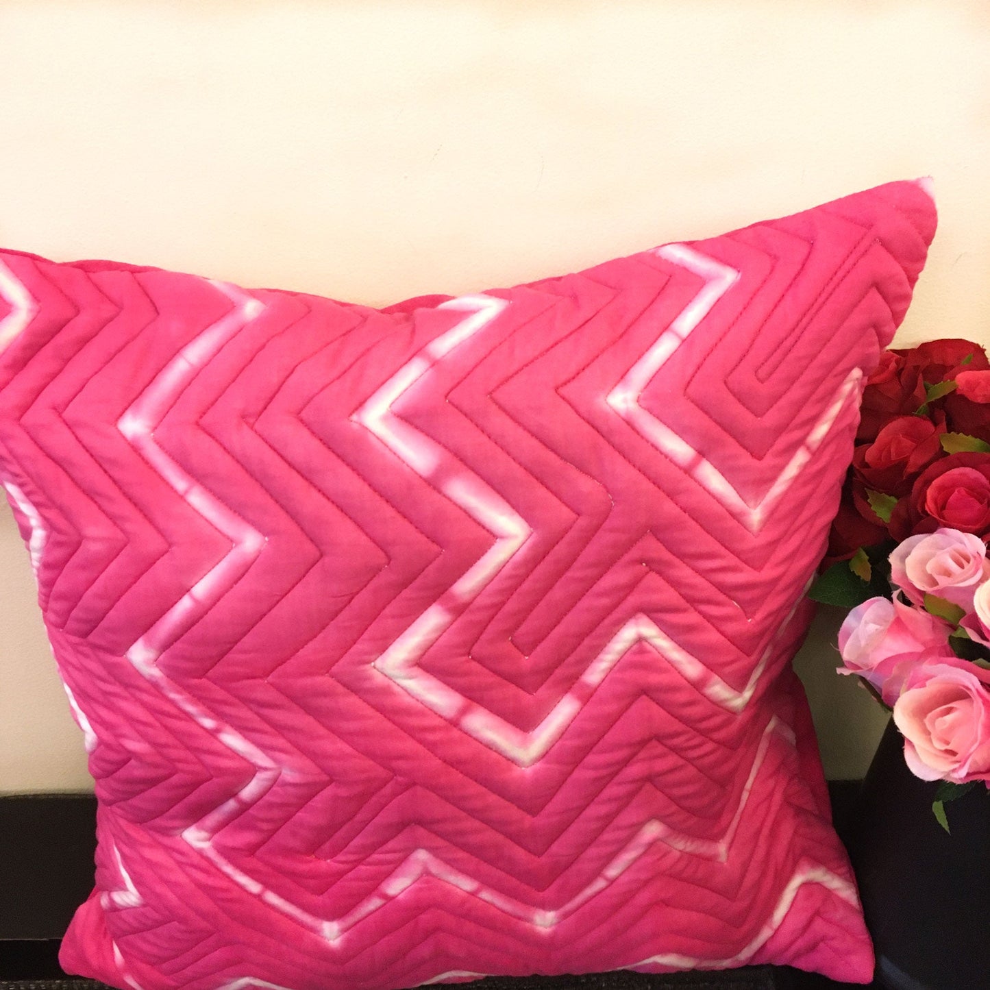 VANNAH LOVE ALWAYS SHIBORI QUILTED CUSHION COVER SET