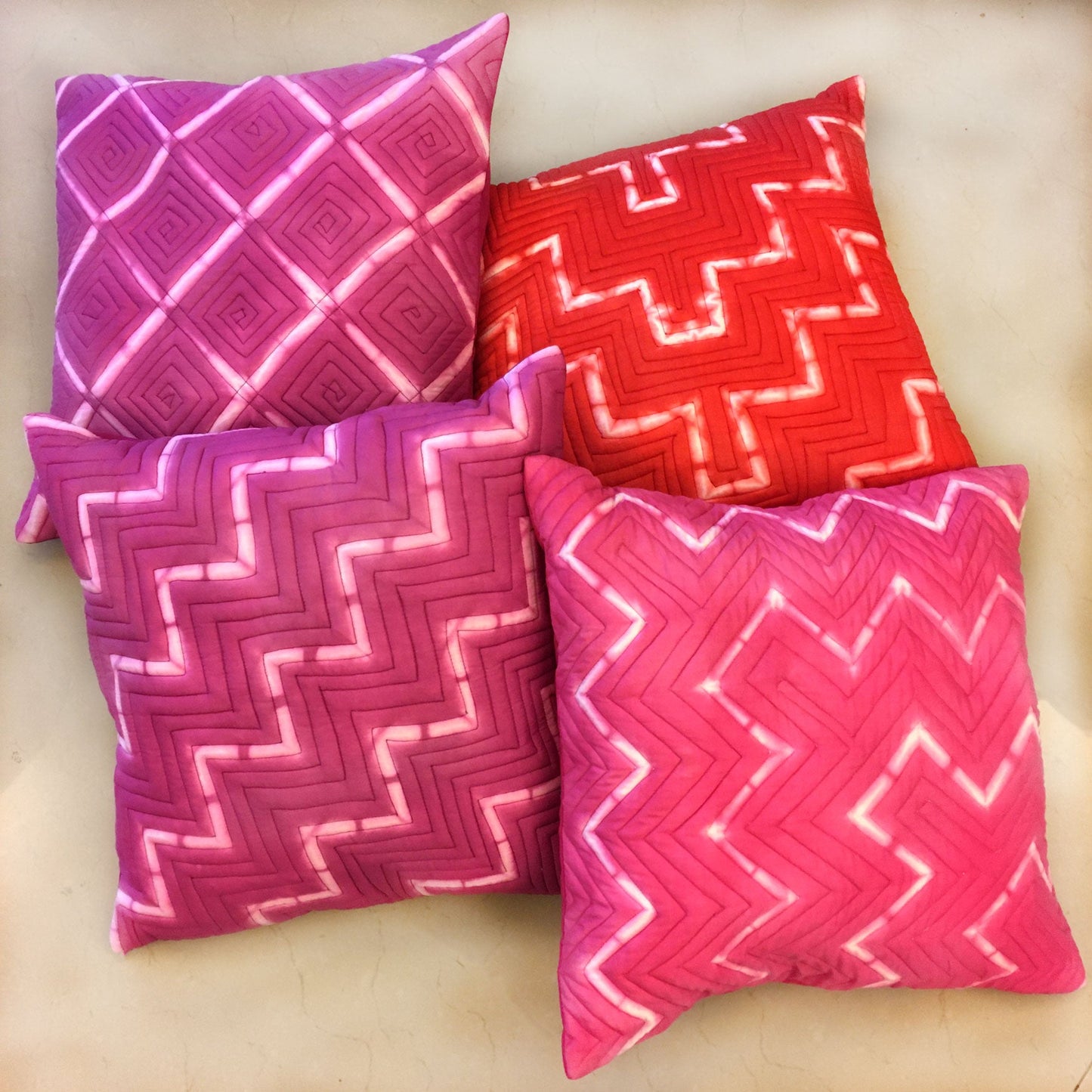 VANNAH LOVE ALWAYS SHIBORI QUILTED CUSHION COVER SET