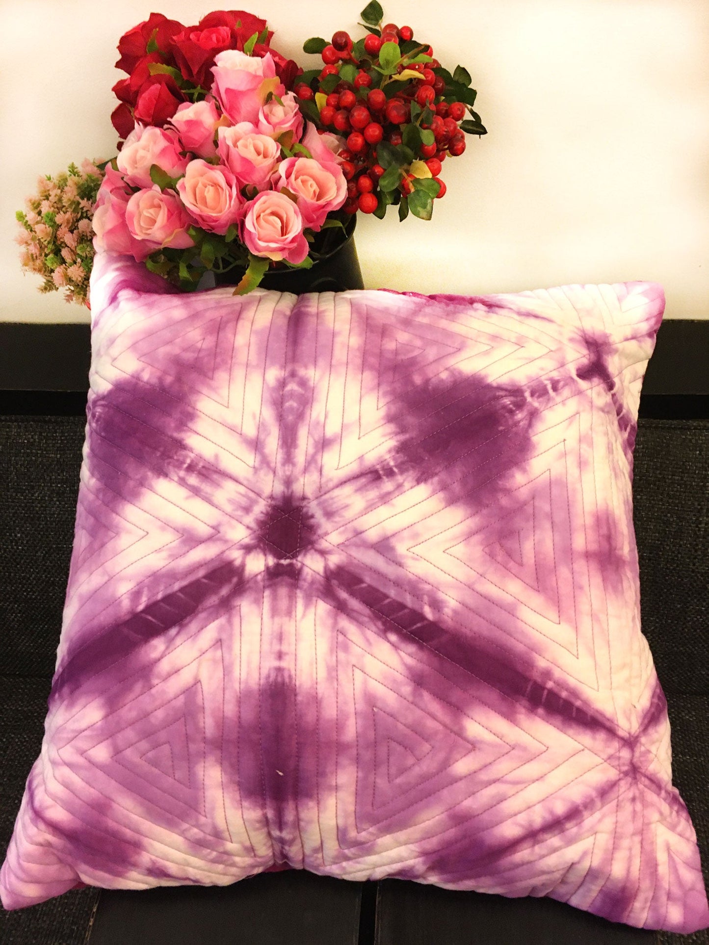 VONITA LOVE ALWAYS SHIBORI QUILTED CUSHION COVER SET