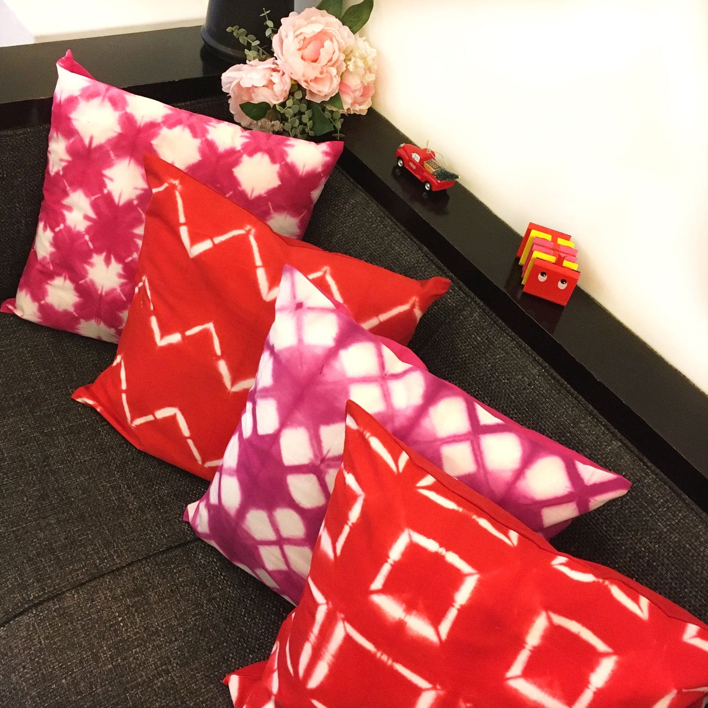 VICKY LOVE ALWAYS SHIBORI SHABANG CUSHION COVER SET