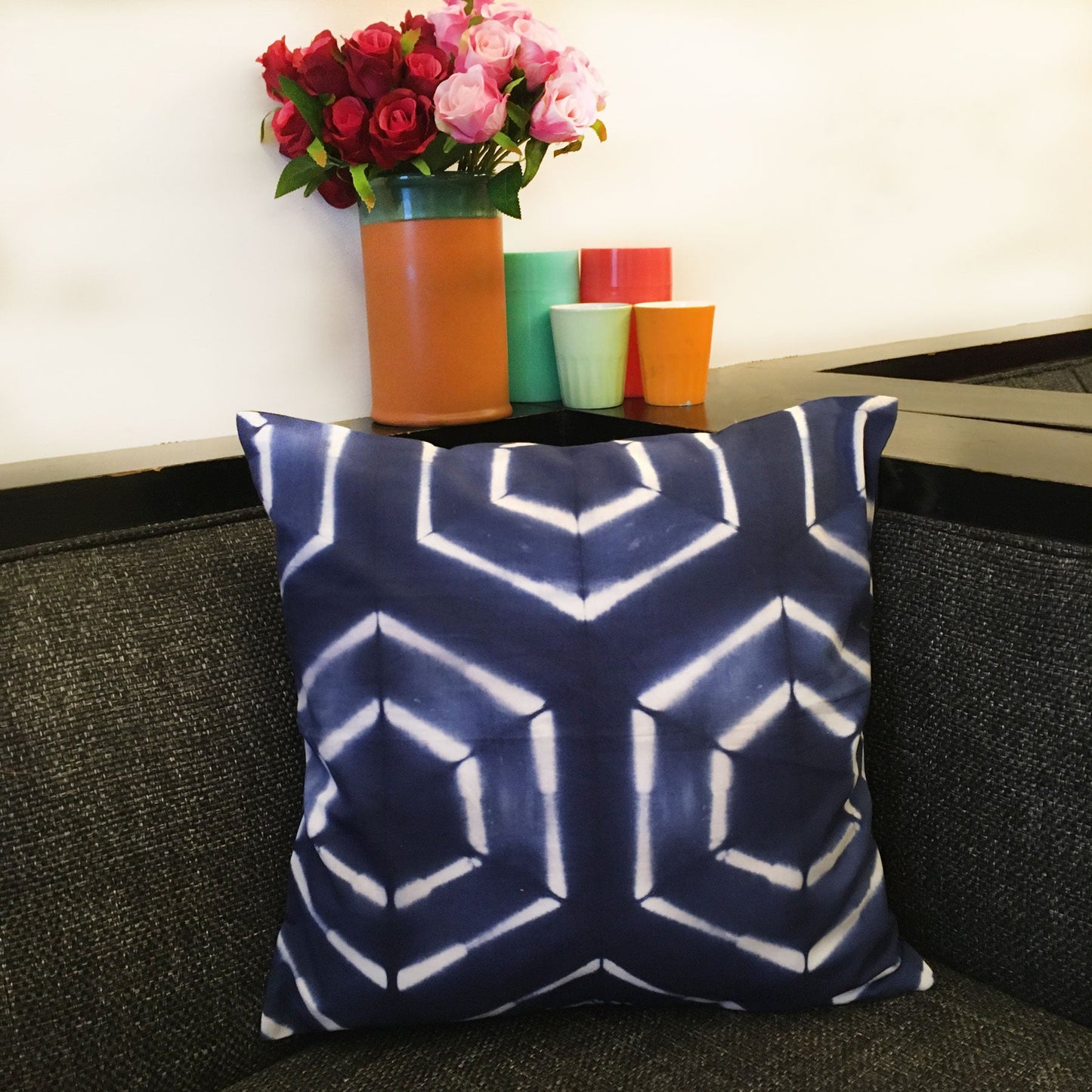 VIRGINIA LOVE ALWAYS SHIBORI SHABANG CUSHION COVER SET