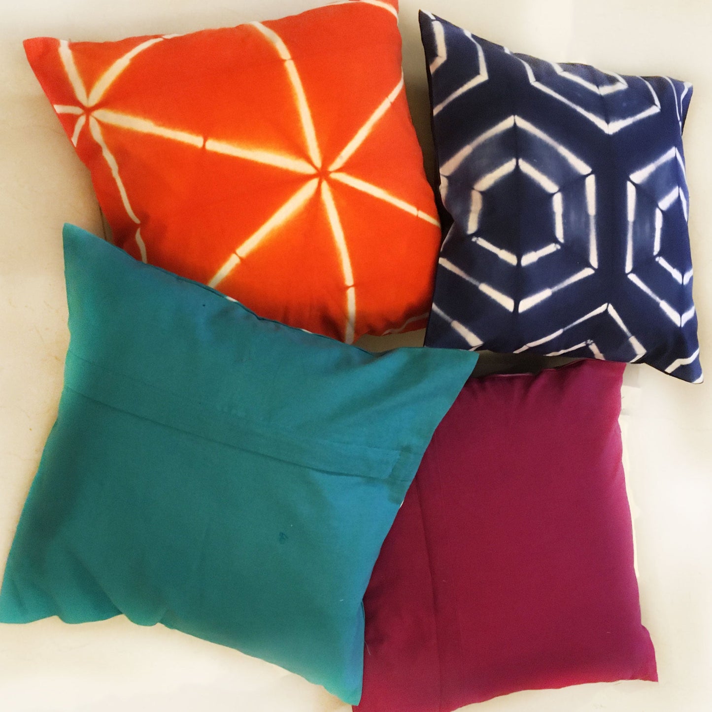 VIRGINIA LOVE ALWAYS SHIBORI SHABANG CUSHION COVER SET