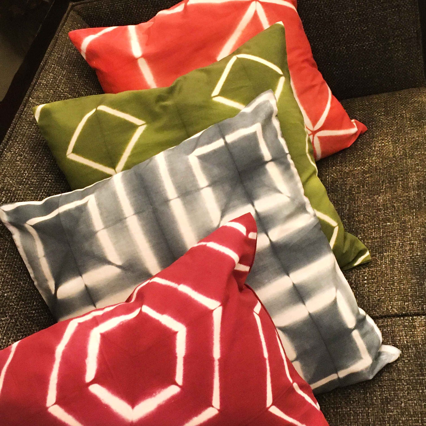 VINCENTA LOVE ALWAYS SHIBORI SHABANG CUSHION COVER SET