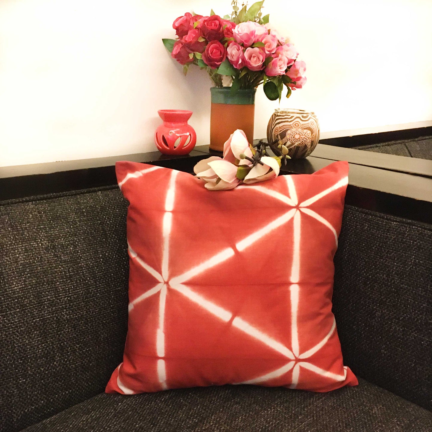 VINCENTA LOVE ALWAYS SHIBORI SHABANG CUSHION COVER SET