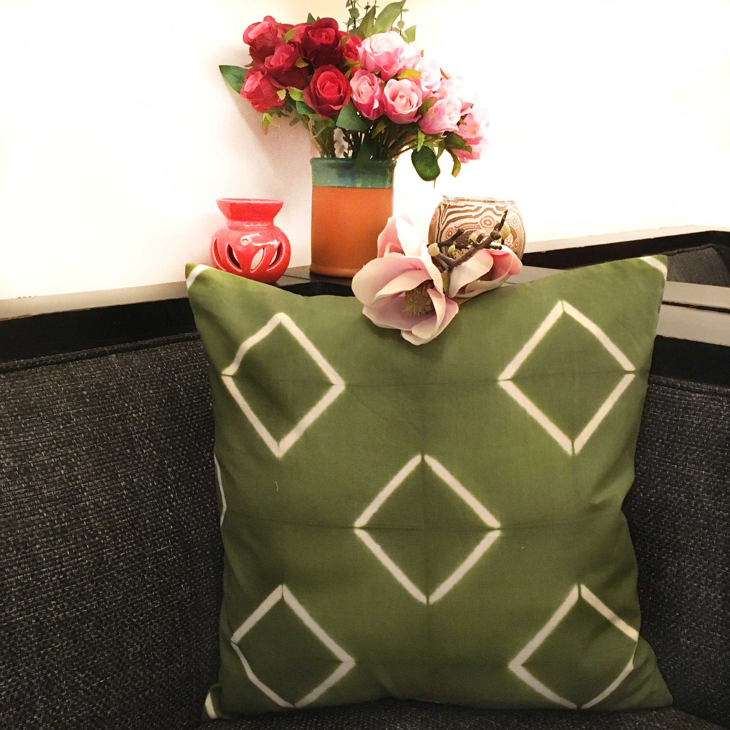 VINCENTA LOVE ALWAYS SHIBORI SHABANG CUSHION COVER SET