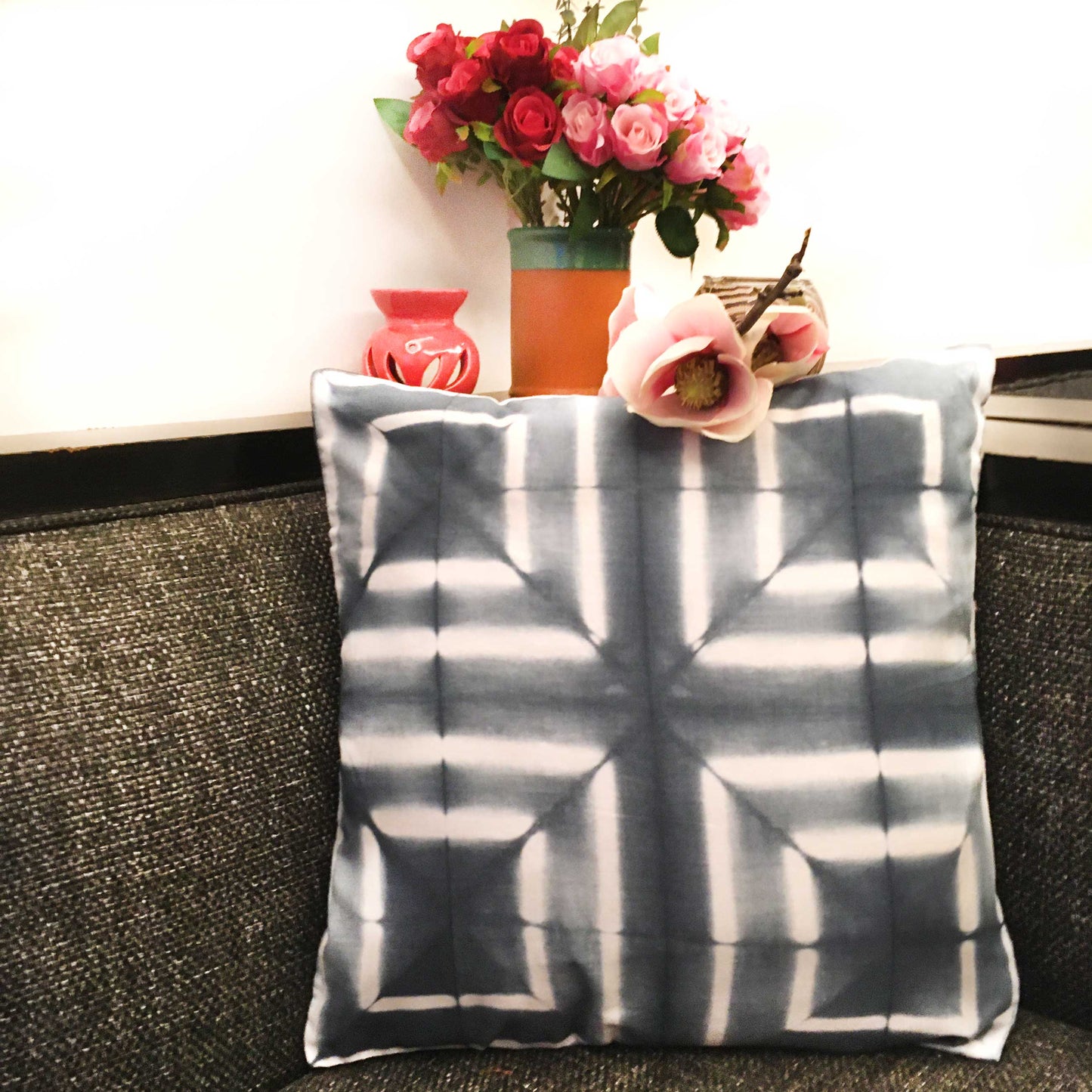 VINCENTA LOVE ALWAYS SHIBORI SHABANG CUSHION COVER SET