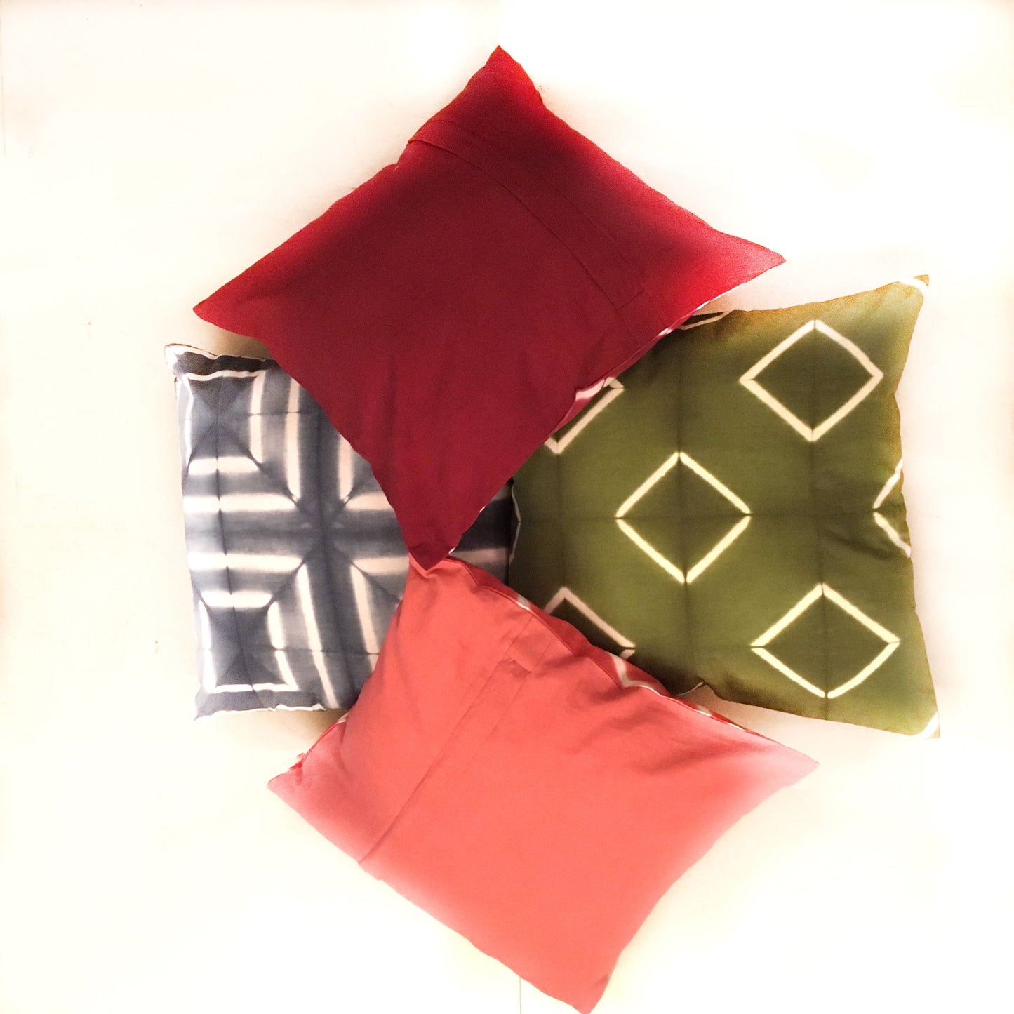 VINCENTA LOVE ALWAYS SHIBORI SHABANG CUSHION COVER SET