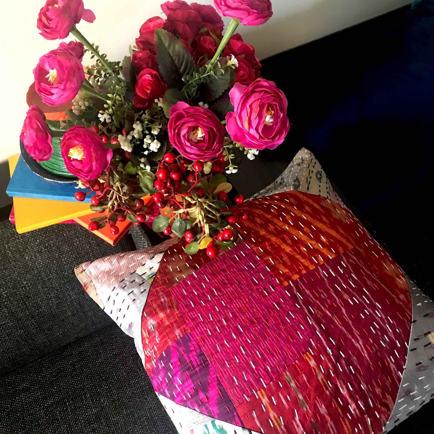 MAVIS MURANO INSPIRED PATOLA SILK PATCHWORK CUSHION COVER SET