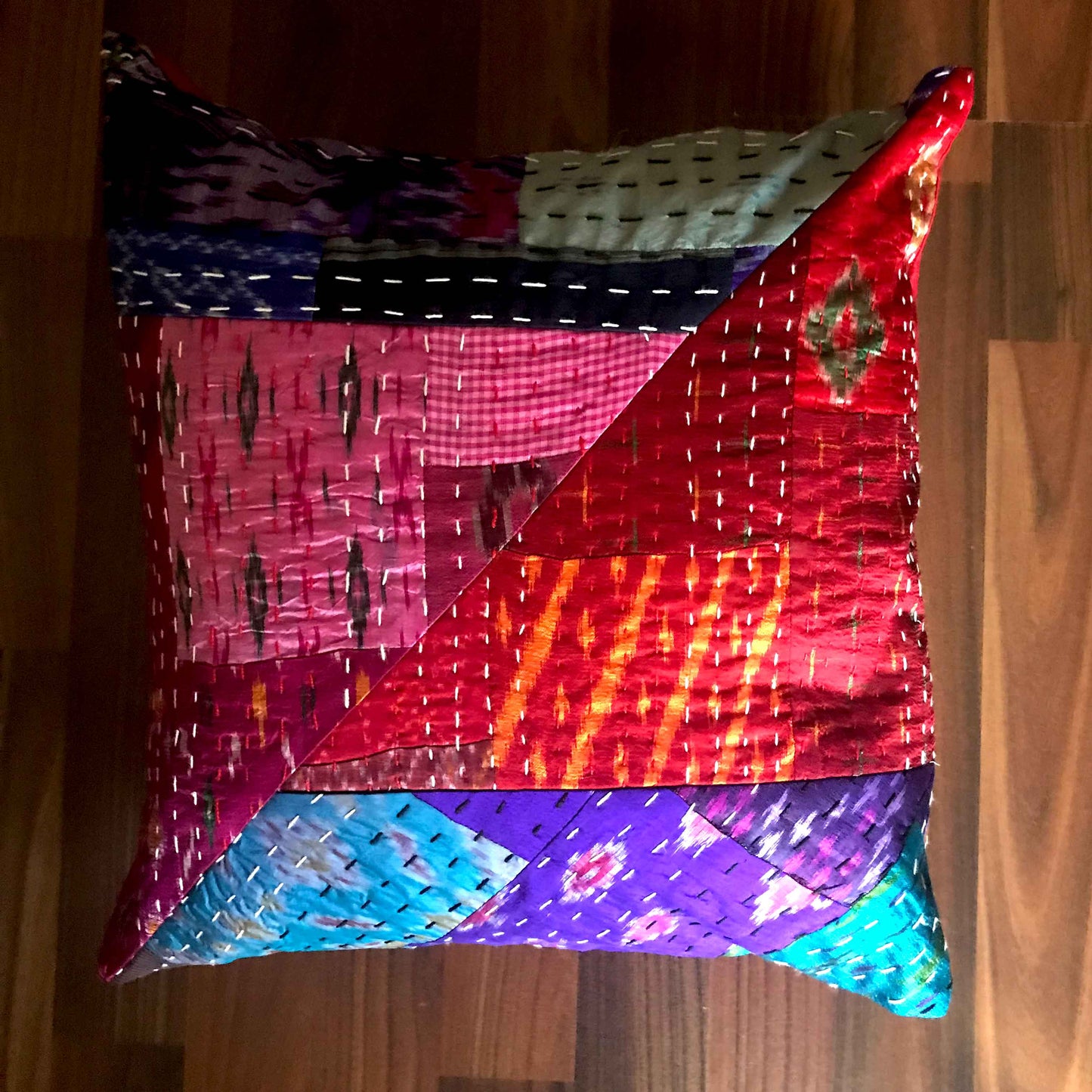 MAVIS MURANO INSPIRED PATOLA SILK PATCHWORK CUSHION COVER SET