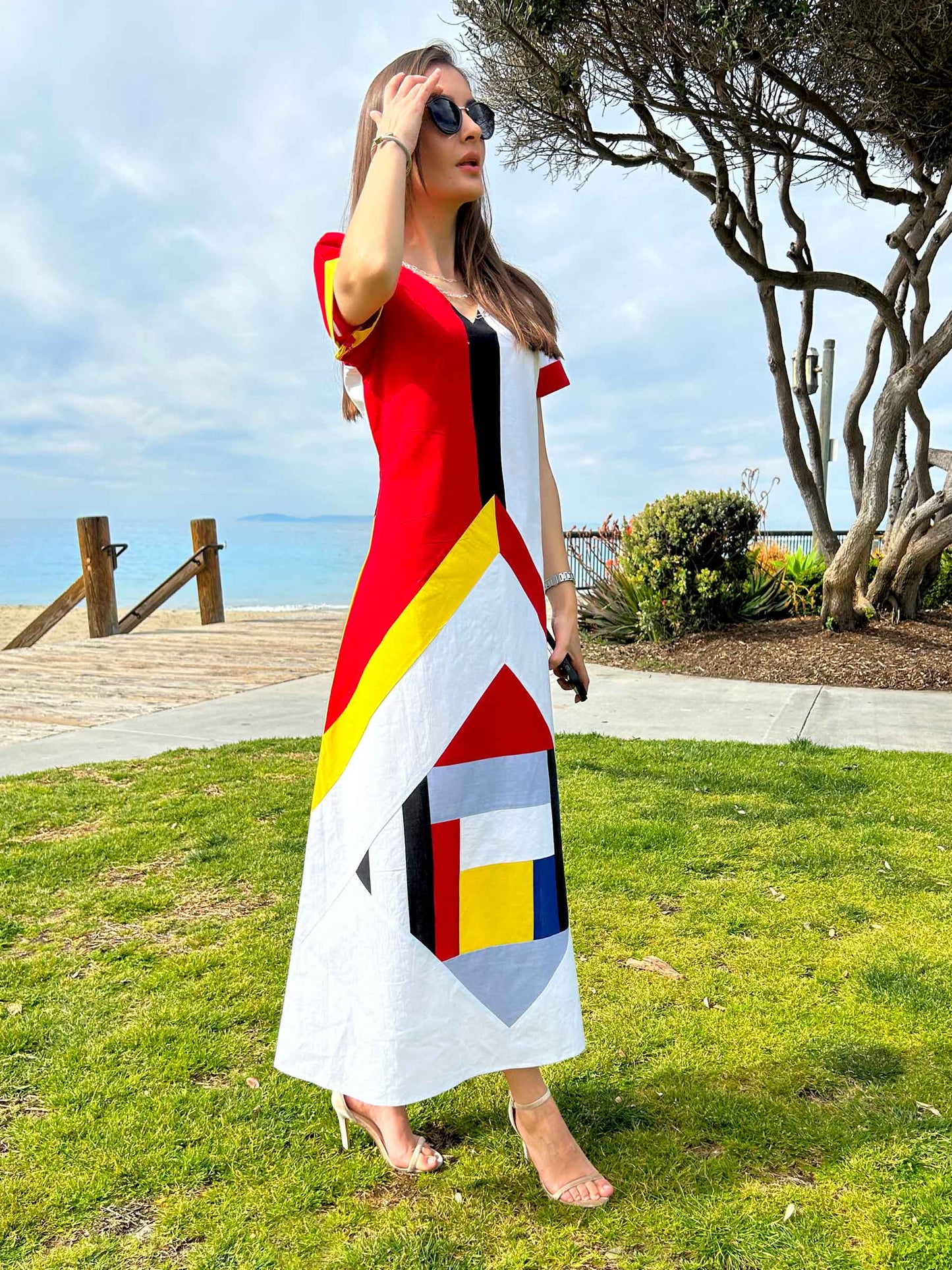 Frontal view of the dress
