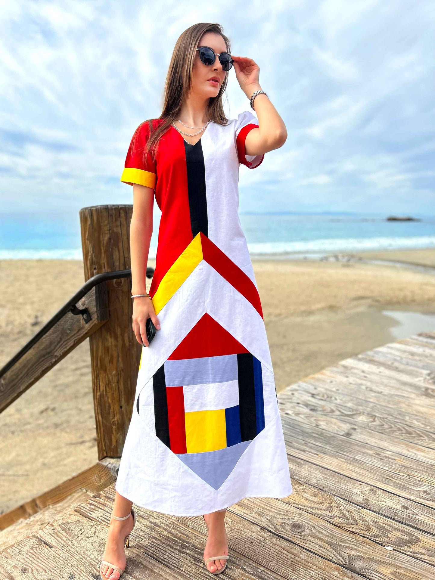 Frontal view of the dress