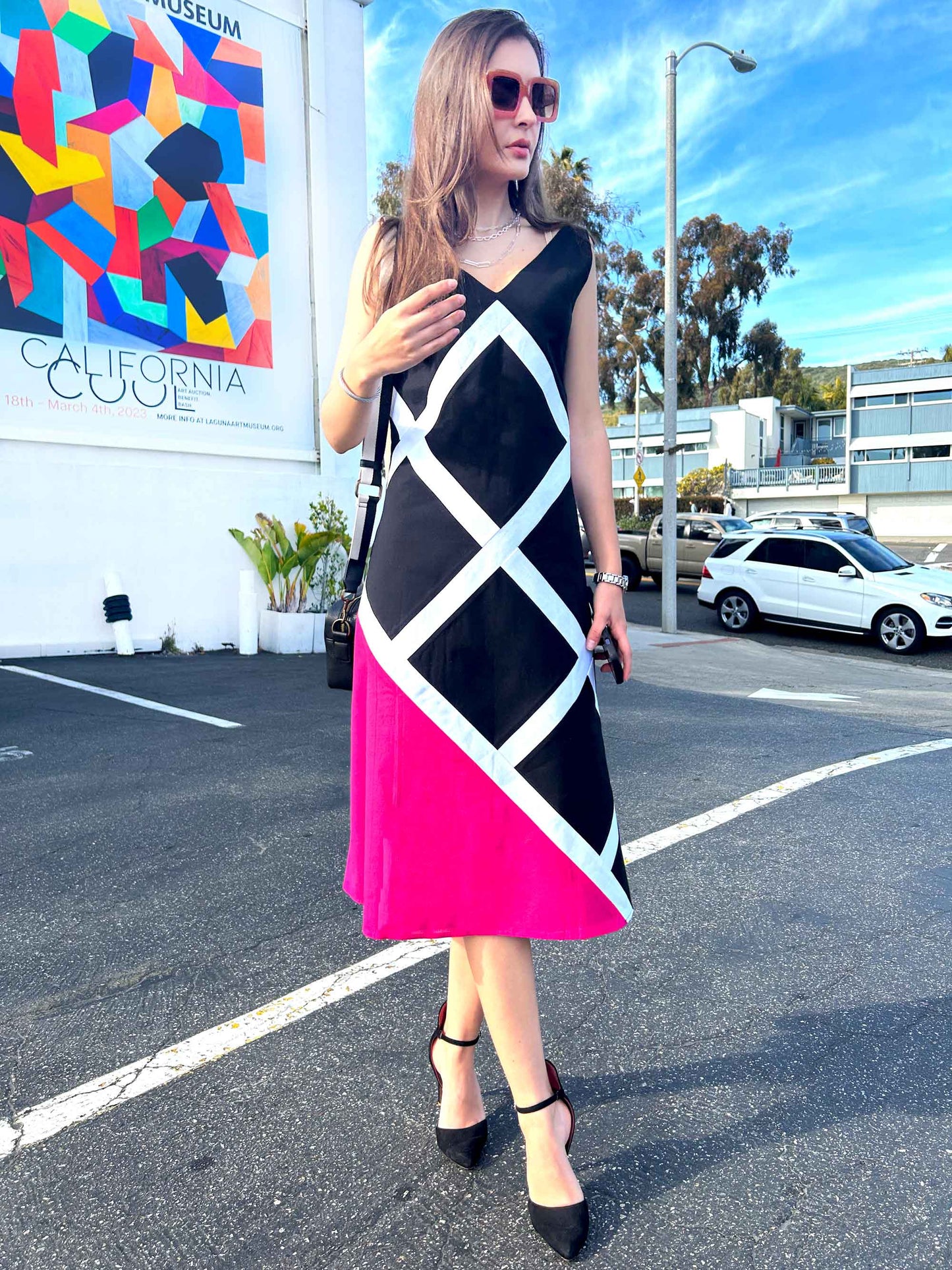 Frontal view of the dress