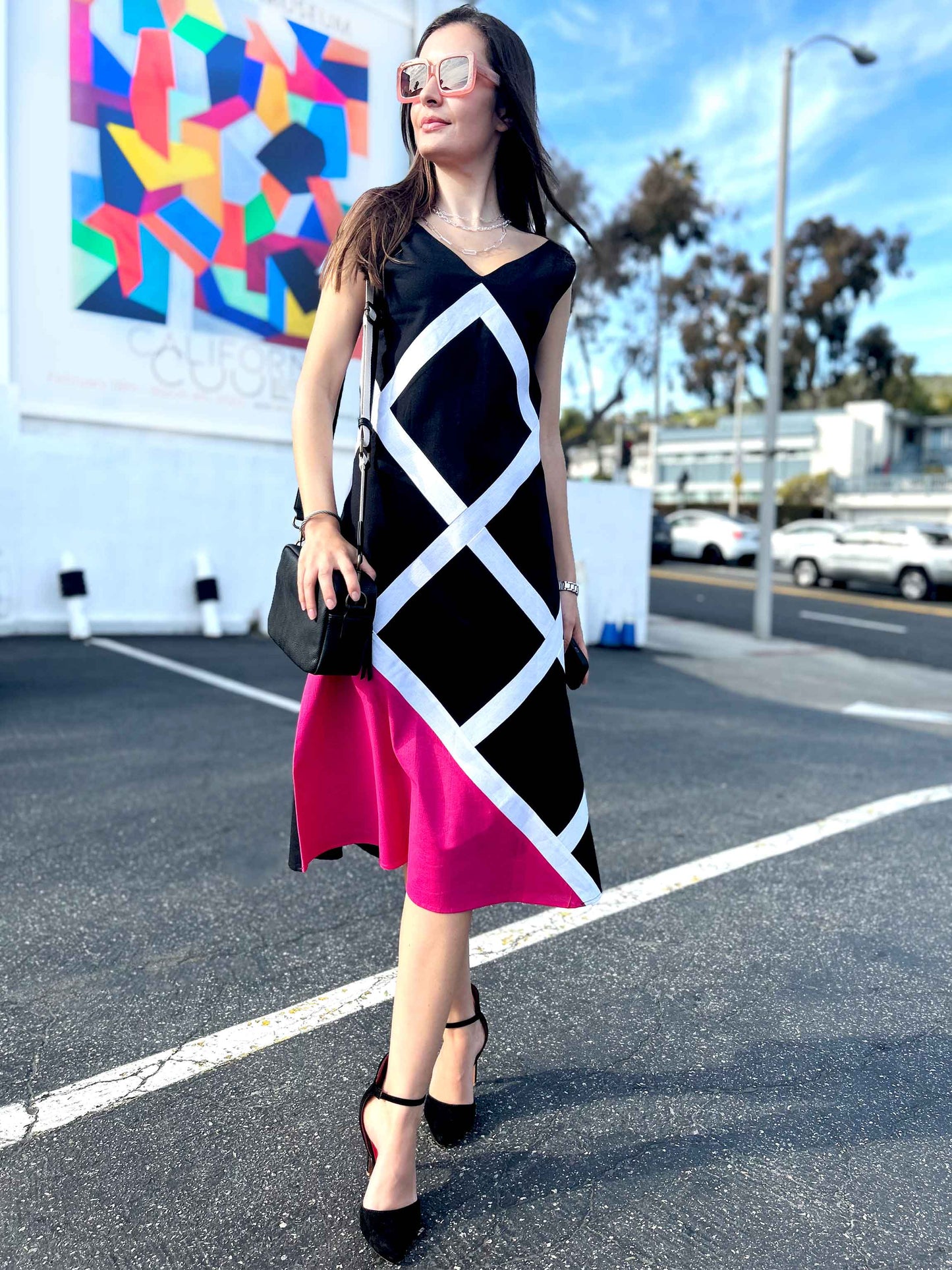 Frontal view of the dress