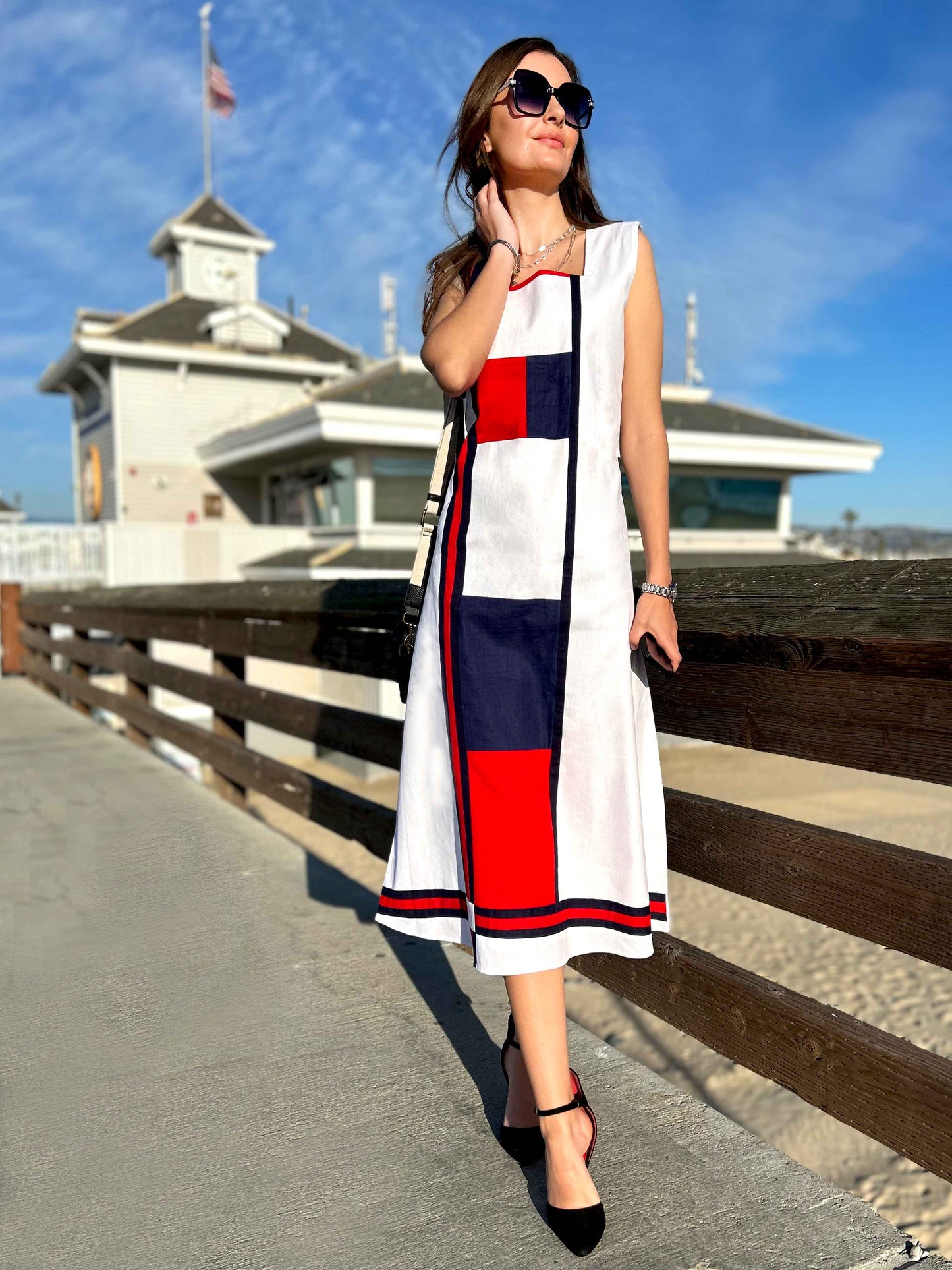 Frontal view of the dress