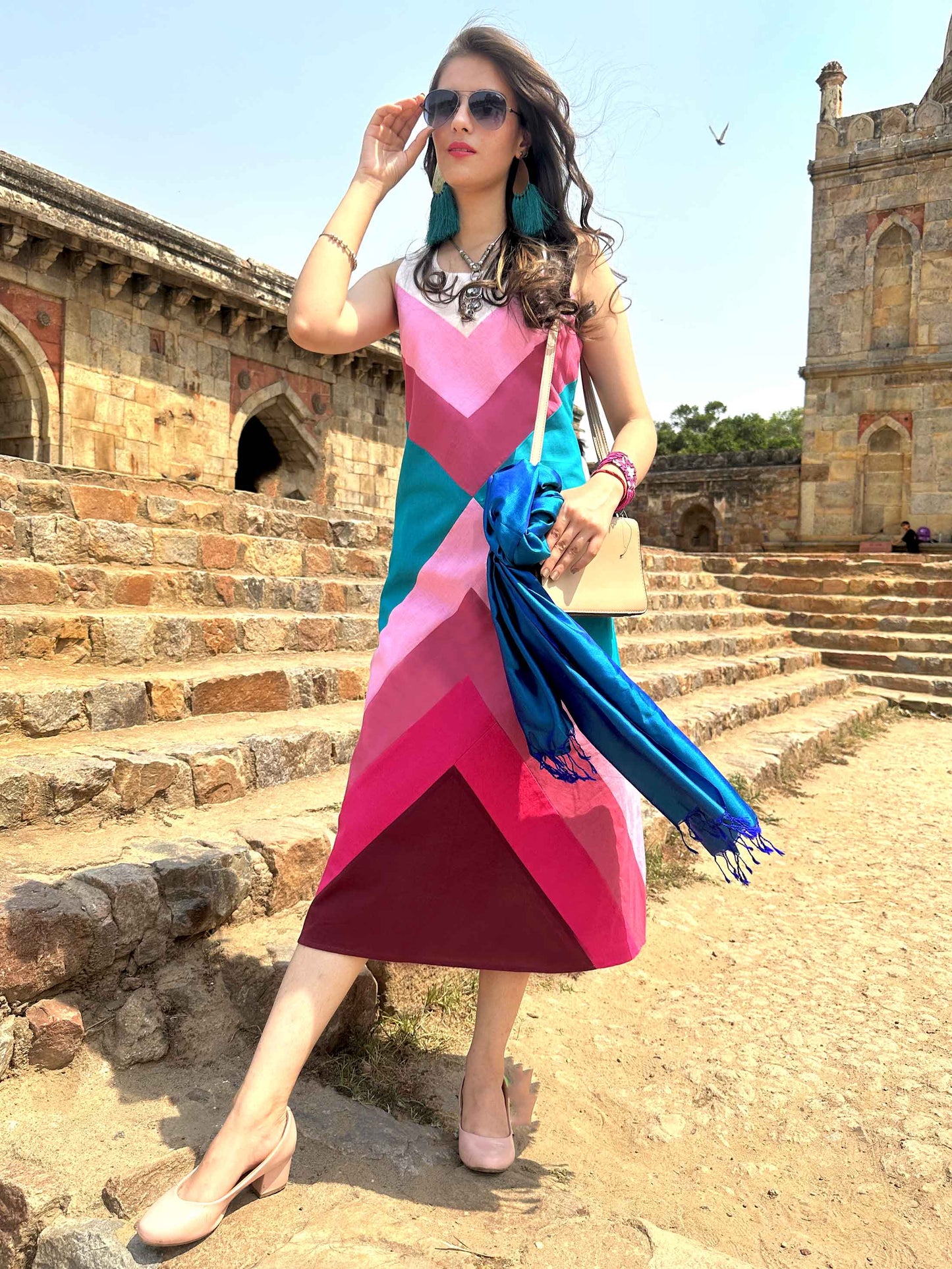 Frontal view of the dress