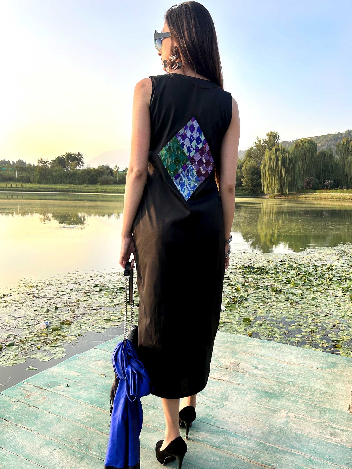KELLY GORGEOUS KASHMIR PATOLA SILK PATCHWORK DRESS