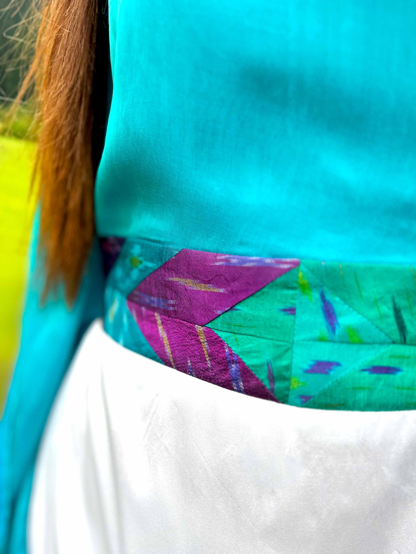 KASSIDY GORGEOUS KASHMIR PATOLA SILK PATCHWORK DRESS