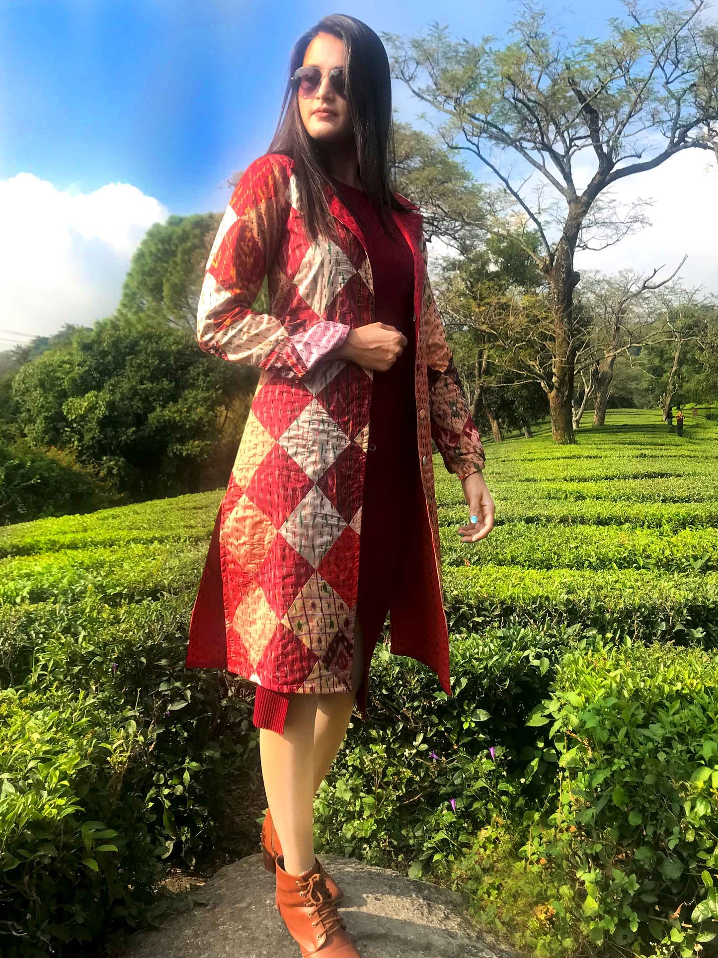 JOYCE ROMANTIC RHAPSODY PATOLA SILK PATCHWORK REVERSIBLE KANTHA JACKET
