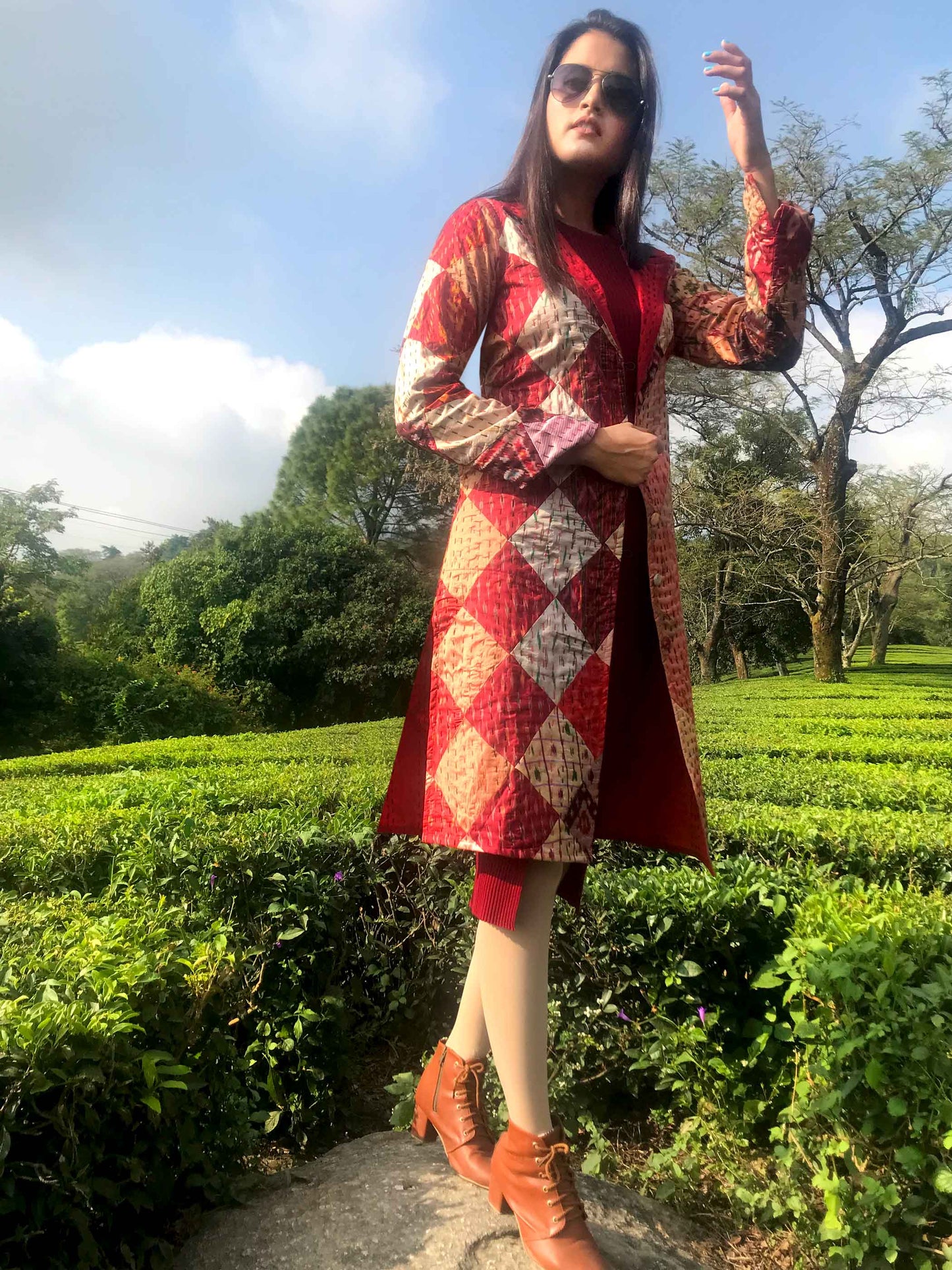 JOYCE ROMANTIC RHAPSODY PATOLA SILK PATCHWORK REVERSIBLE KANTHA JACKET
