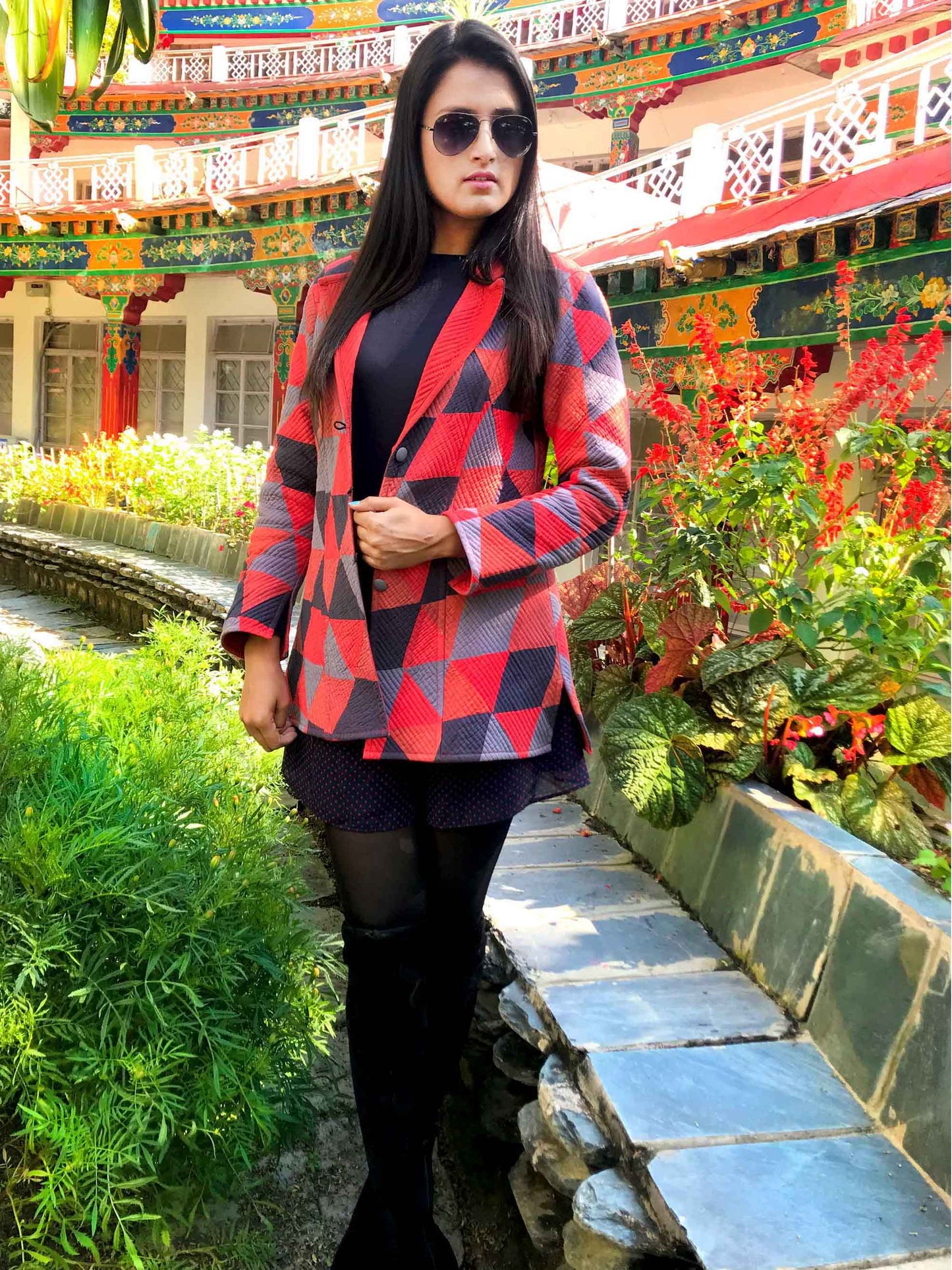 JESSICA ROMANTIC RHAPSODY COTTON PATCHWORK QUILTED REVERSIBLE JACKET