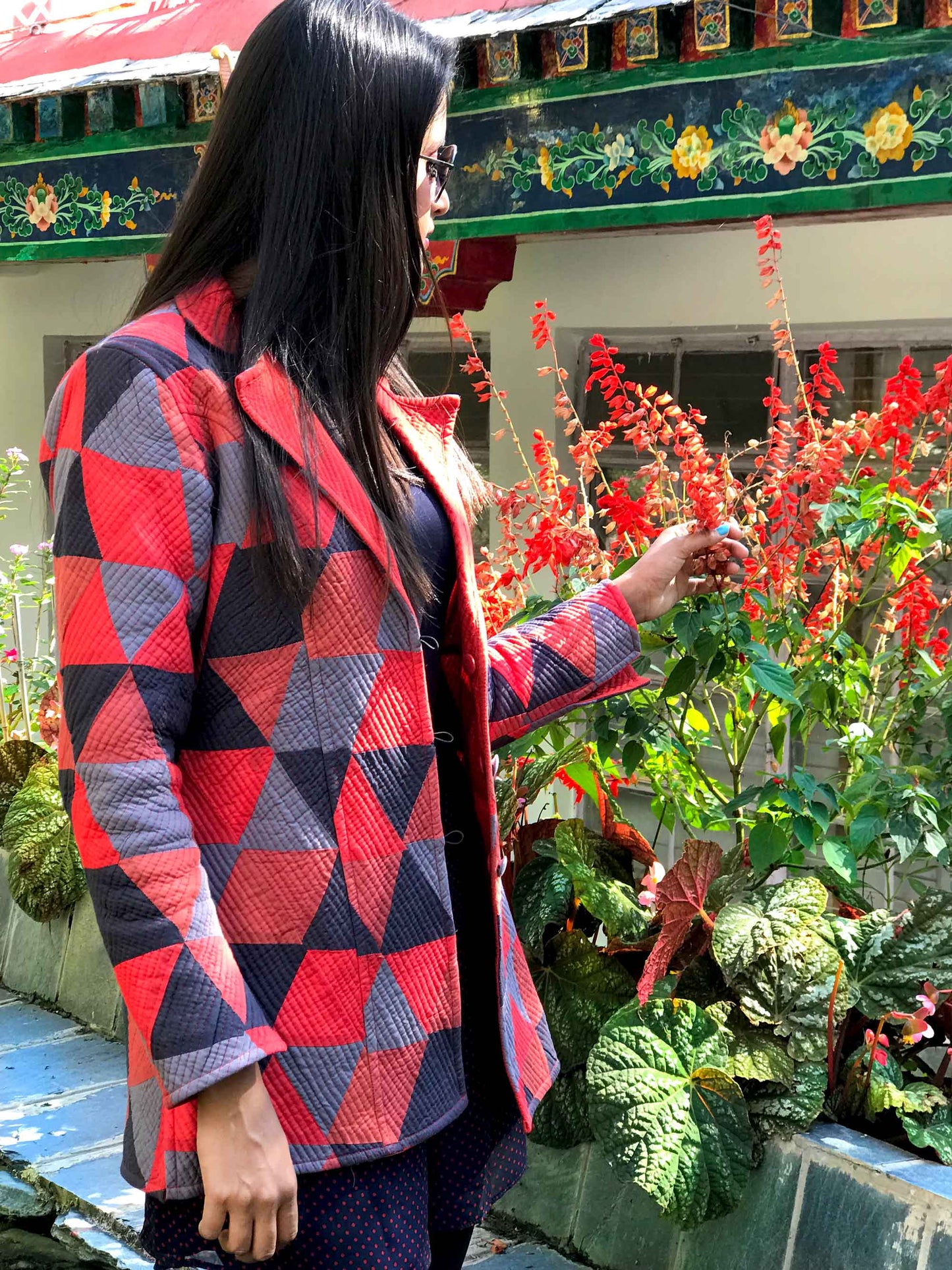JESSICA ROMANTIC RHAPSODY COTTON PATCHWORK QUILTED REVERSIBLE JACKET