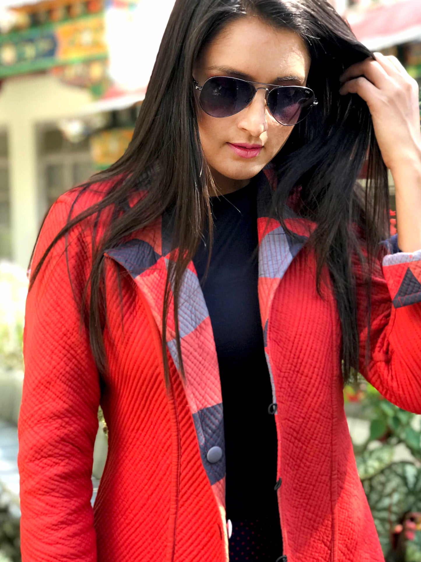 JESSICA ROMANTIC RHAPSODY COTTON PATCHWORK QUILTED REVERSIBLE JACKET