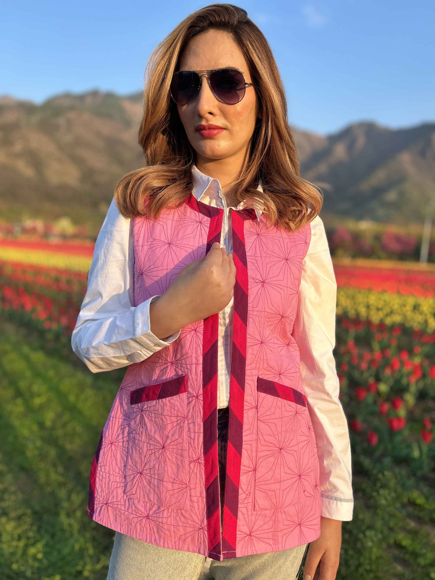 EDEN ENCHANTING KASHMIR HANDWOVEN COTTON JACKET