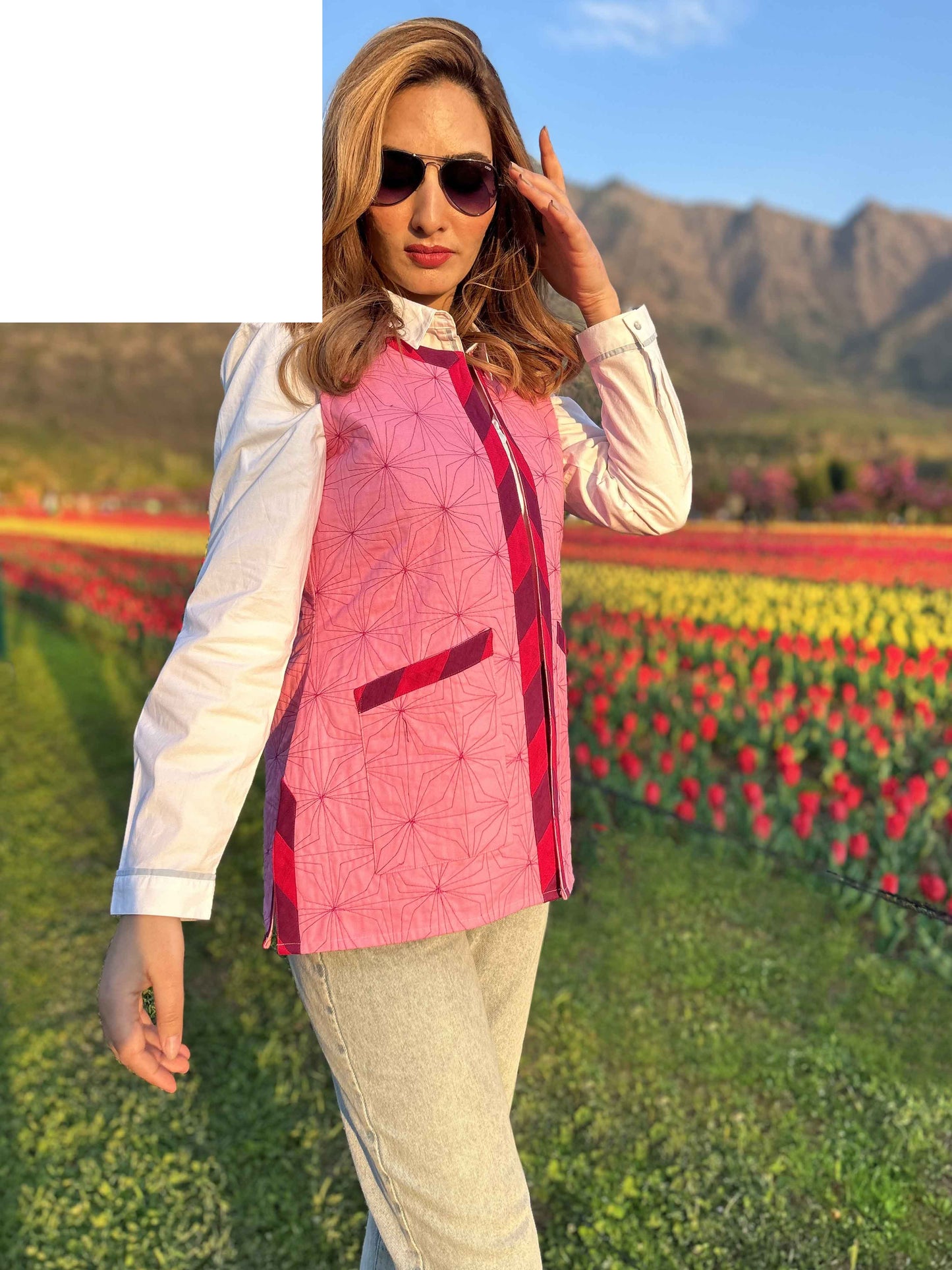 EDEN ENCHANTING KASHMIR HANDWOVEN COTTON JACKET