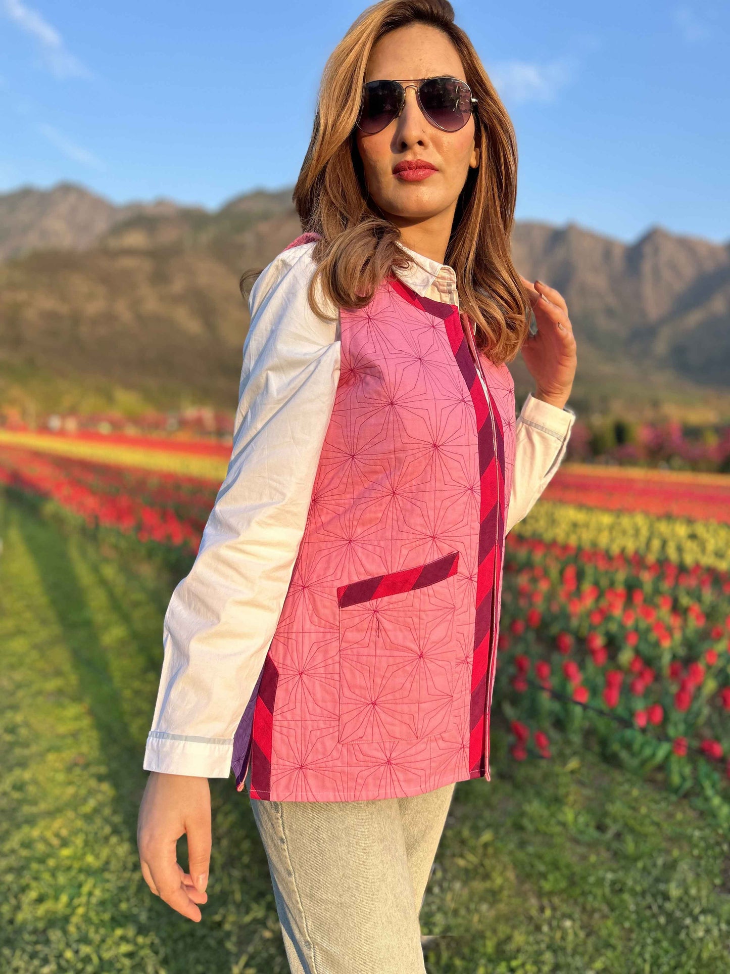 EDEN ENCHANTING KASHMIR HANDWOVEN COTTON JACKET