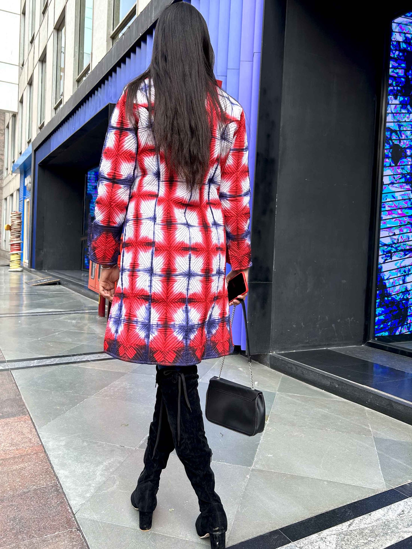 LAUREN ROMANTIC RHAPSODY SHIBORI QUILTED REVERSIBLE JACKET
