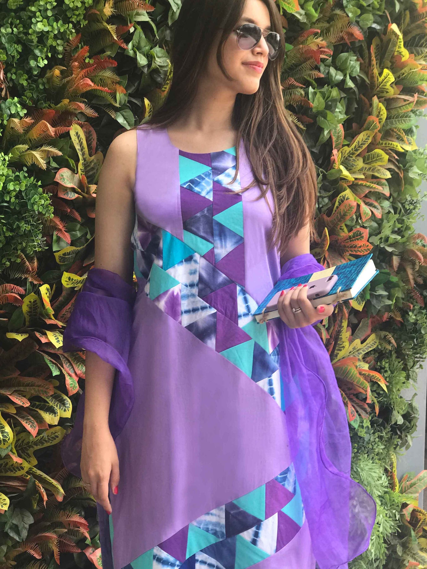 ROXANNE MANHATTAN WALK HANDWOVEN COTTON PATCHWORK KURTI