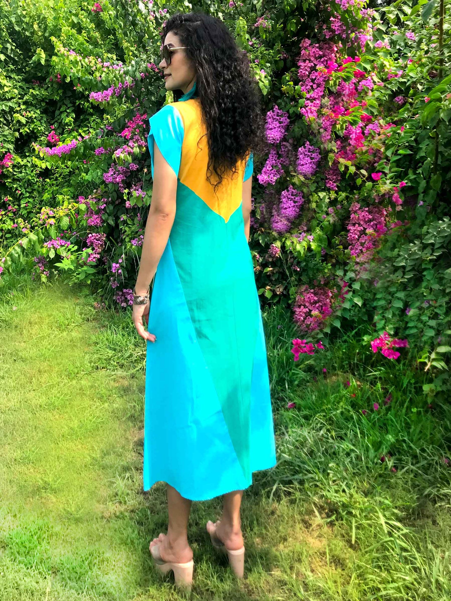 FRANCESCA FESTIVE FLAMBOYANCE HAND WOVEN COTTON DRESS