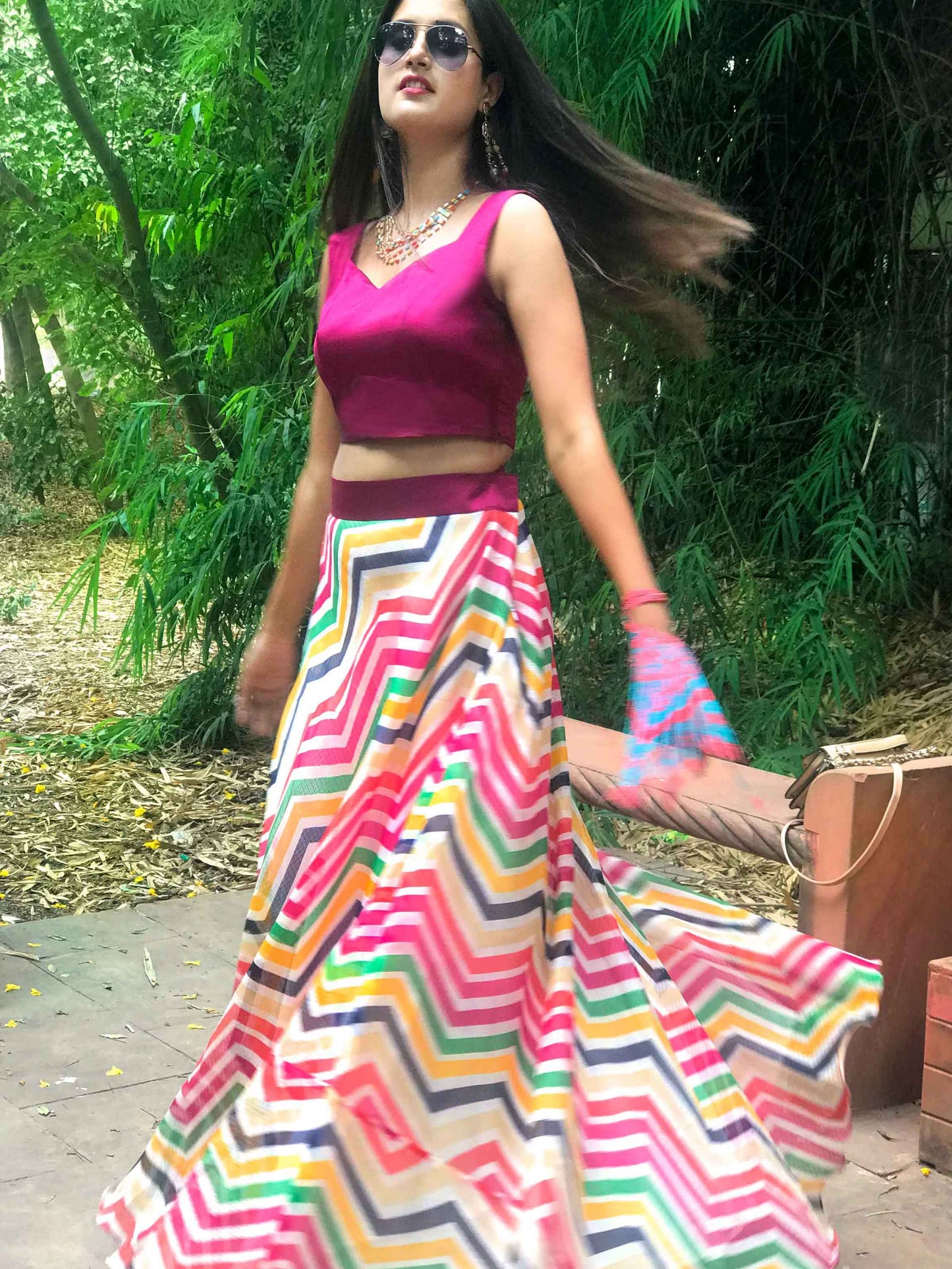 FAYE FESTIVE FLAMBOYANCE KOTA DORIA LONG SKIRT & TOP