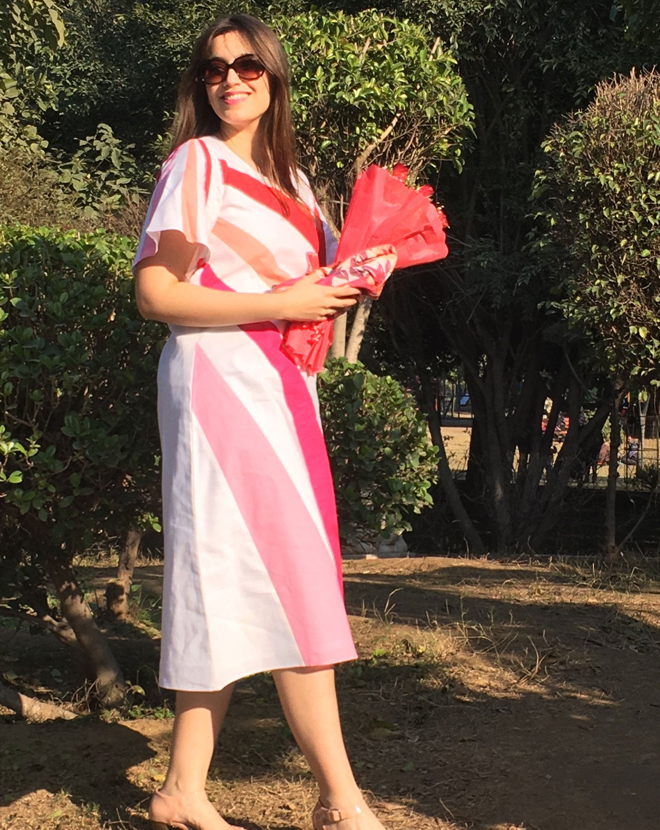 NAOMI LOVE ALWAYS HAND WOVEN COTTON DERBY DRESS