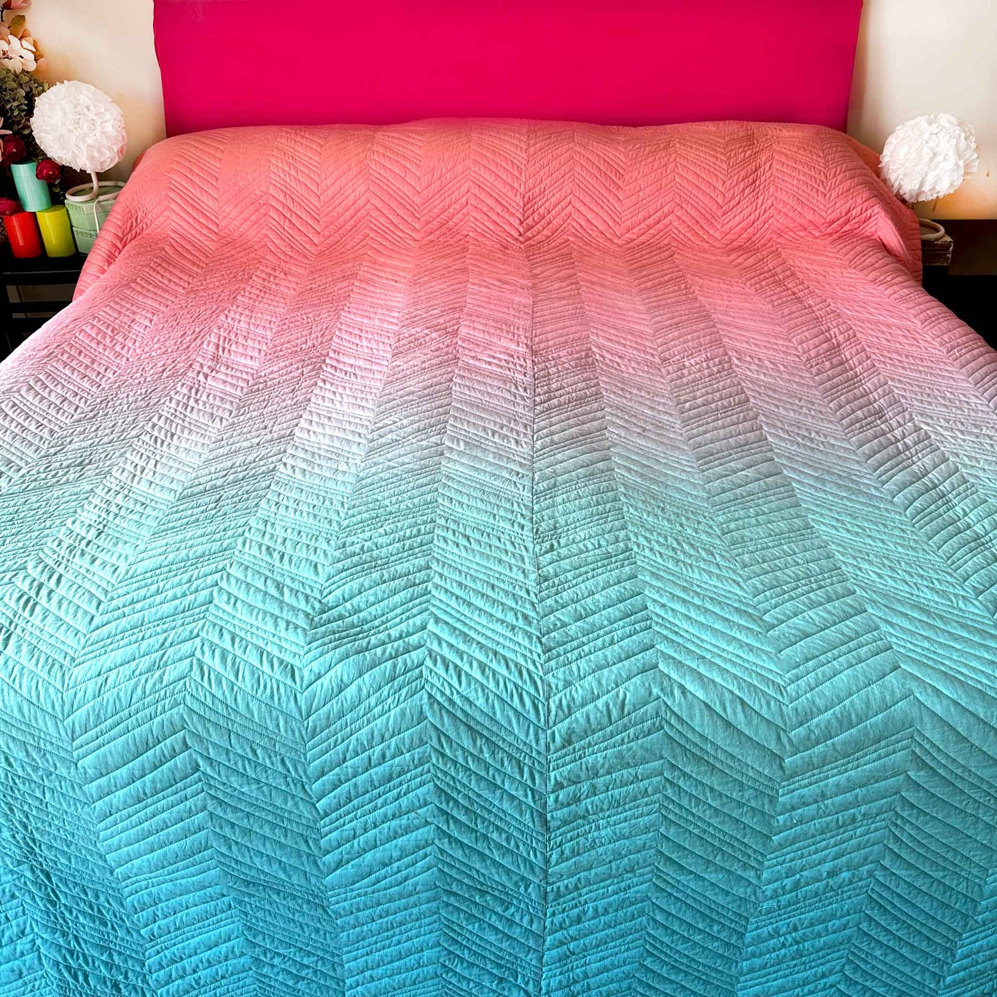 STANLEY NORTHERN LIGHTS OMBRE QUILTED BEDCOVER SET