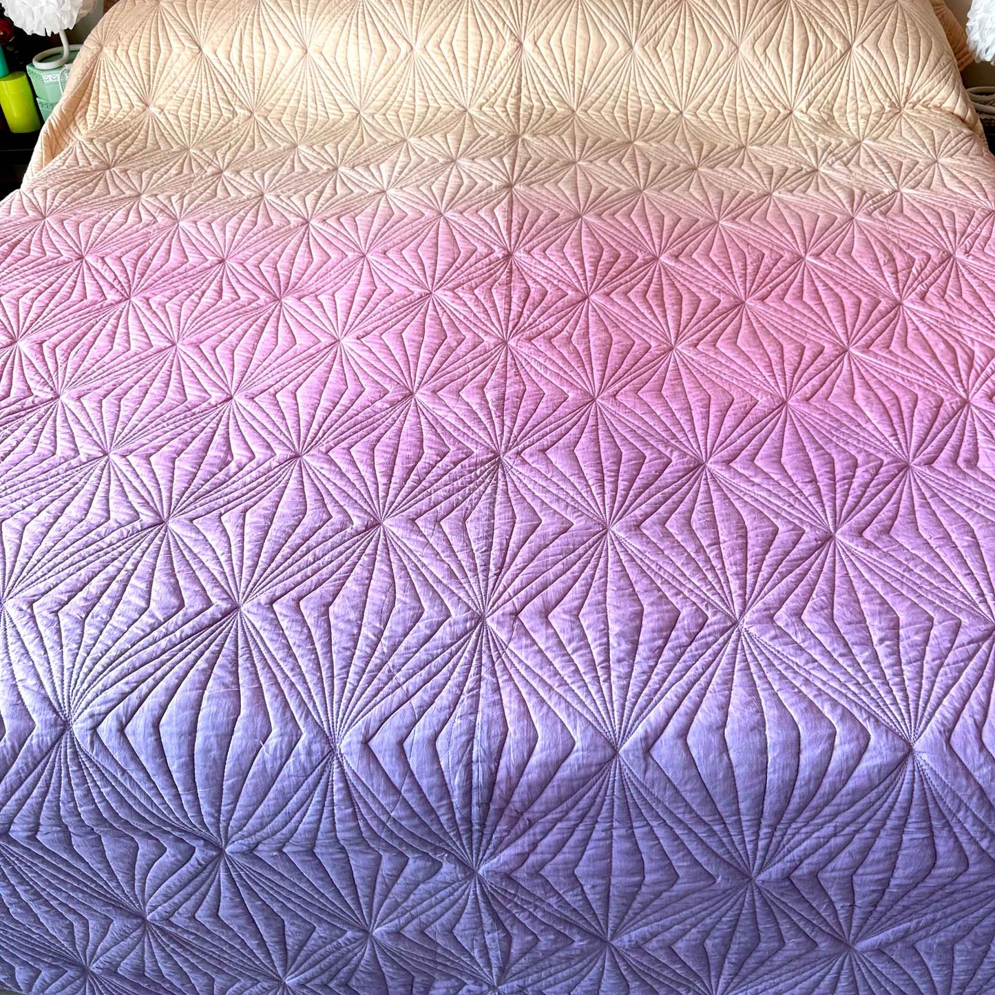 SIMONE NORTHERN LIGHTS OMBRE QUILTED BEDCOVER SET