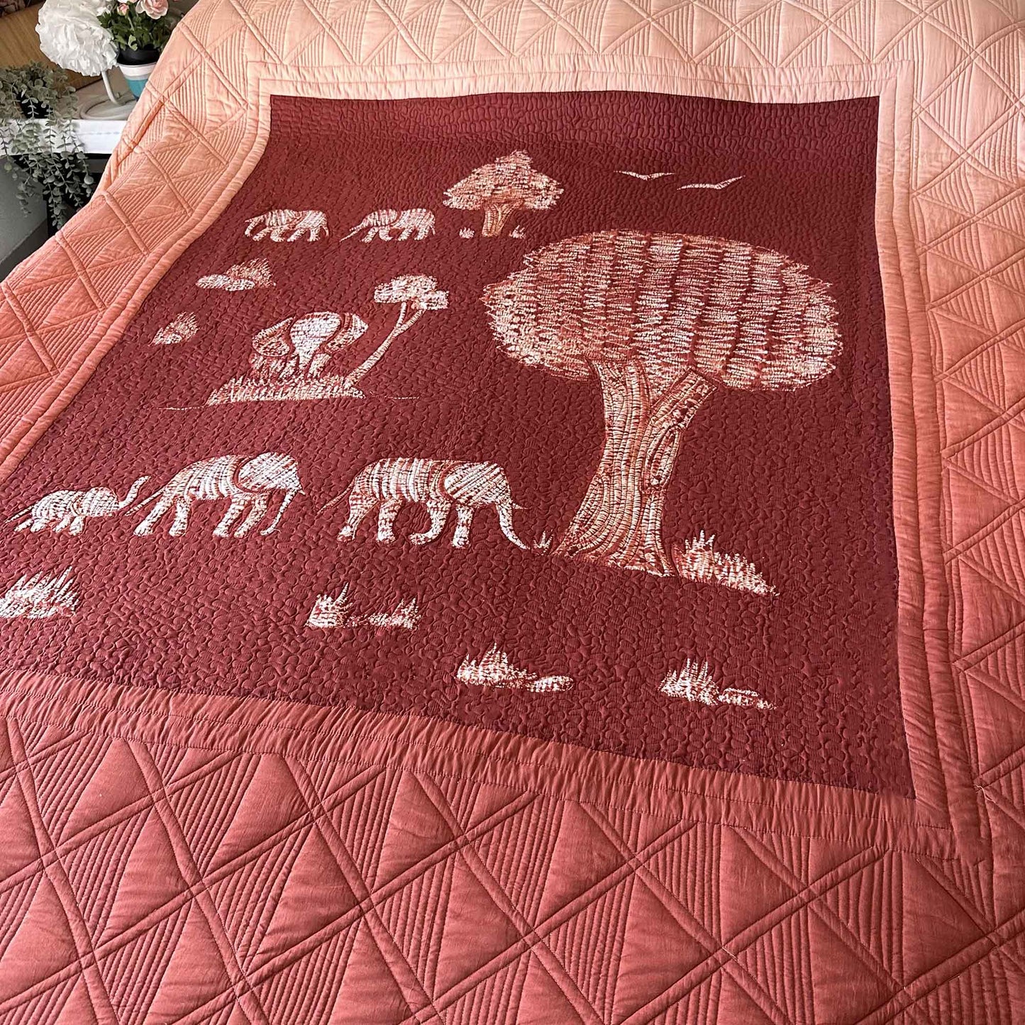 LANCE POETRY IN NATURE NUI SHIBORI OMBRE QUILTED BEDCOVER SET